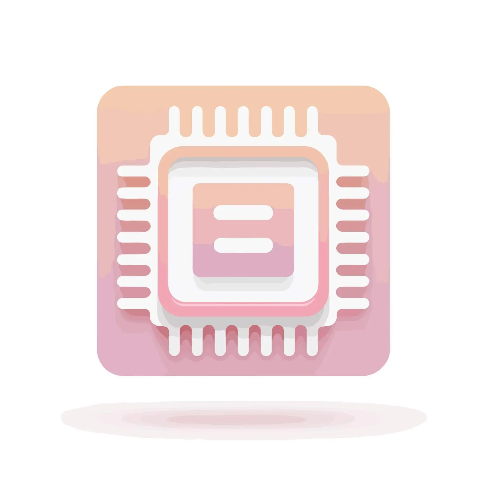 Minimalist CPU Chip Icon Design — free download from Dotvec