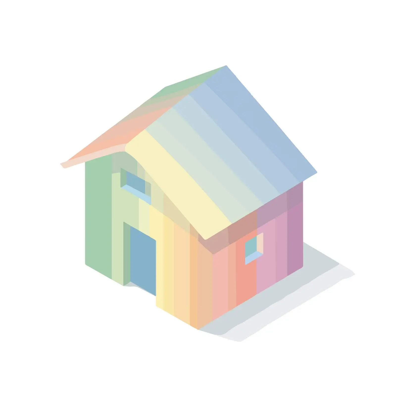 Minimalist 3D-Like Home Icon — free download from Dotvec