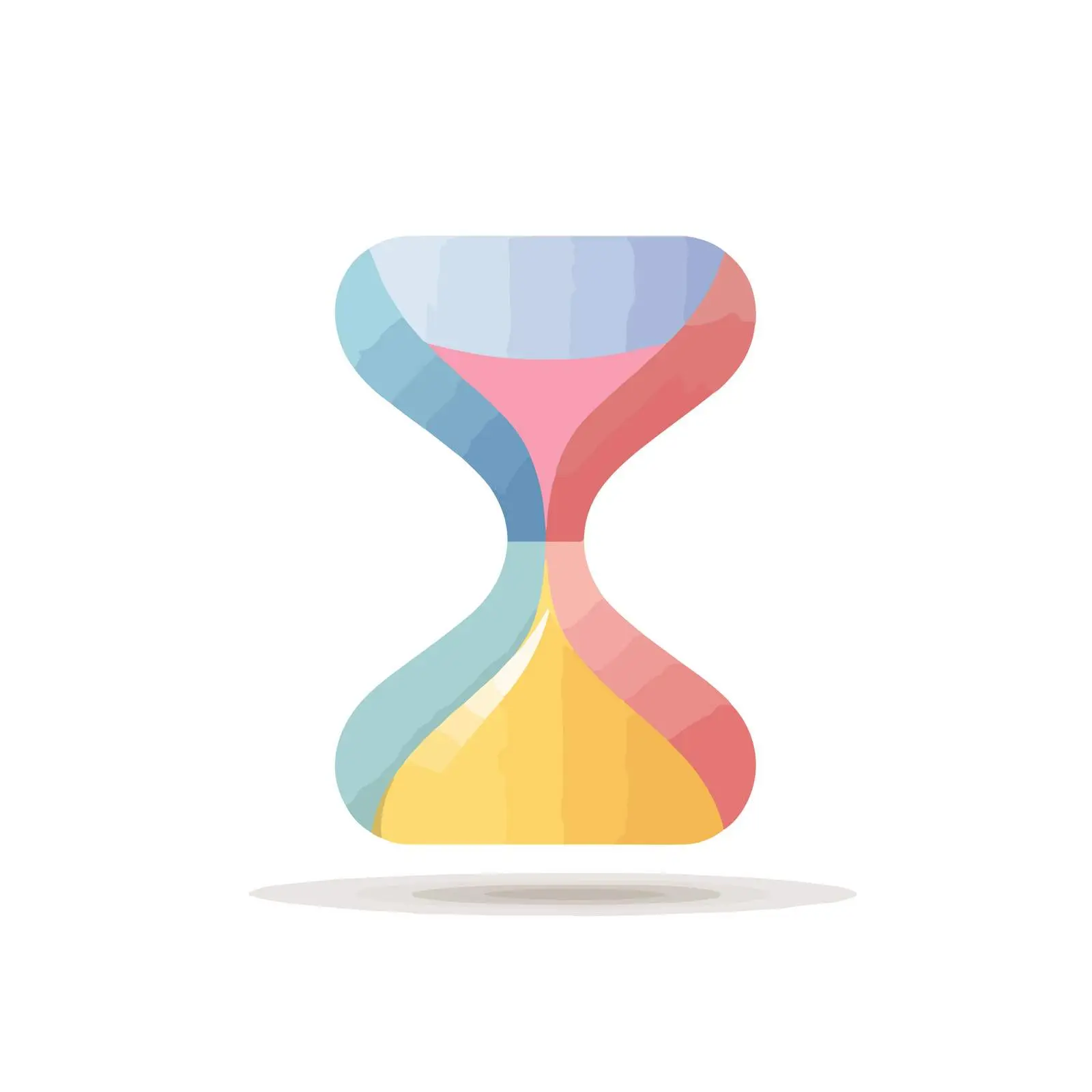 Minimalist 3D Hourglass Vector Icon — free download from Dotvec