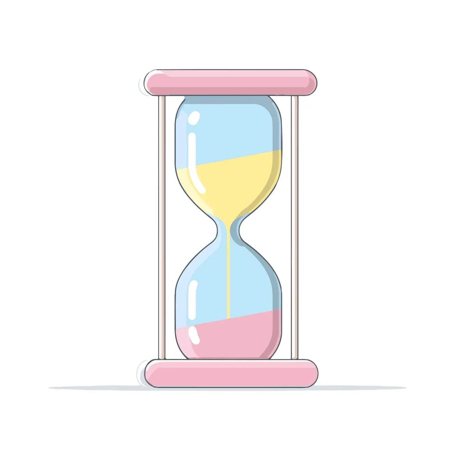 3D-Like Hourglass Minimalist Vector Icon — free download from Dotvec