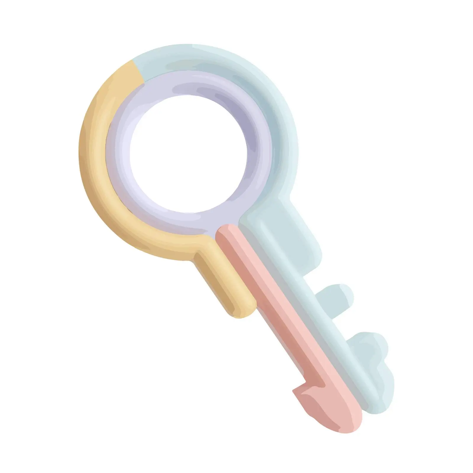Minimalist 3D-Like Key Icon — free download from Dotvec