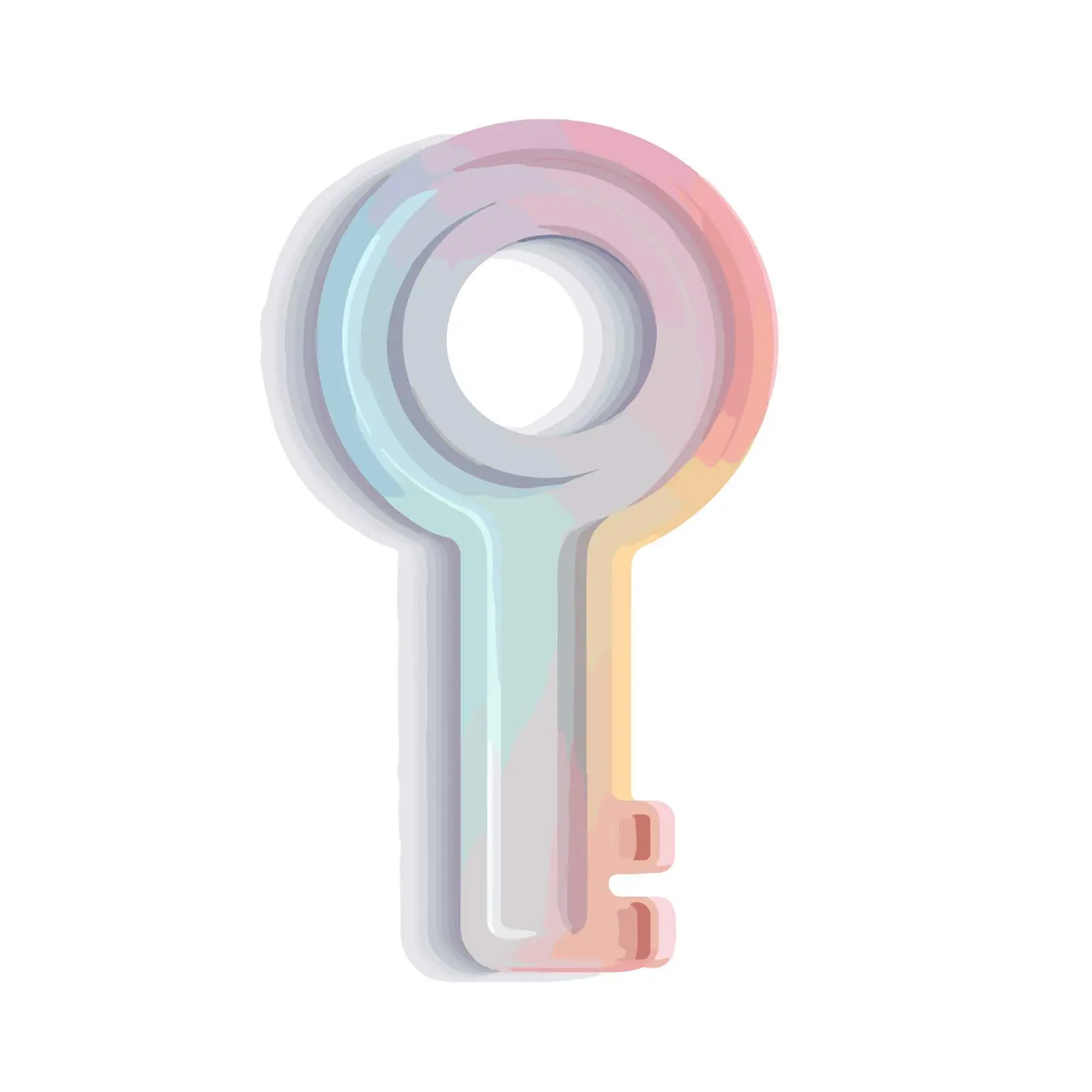 Minimalist 3D Key Vector Icon — free download from Dotvec