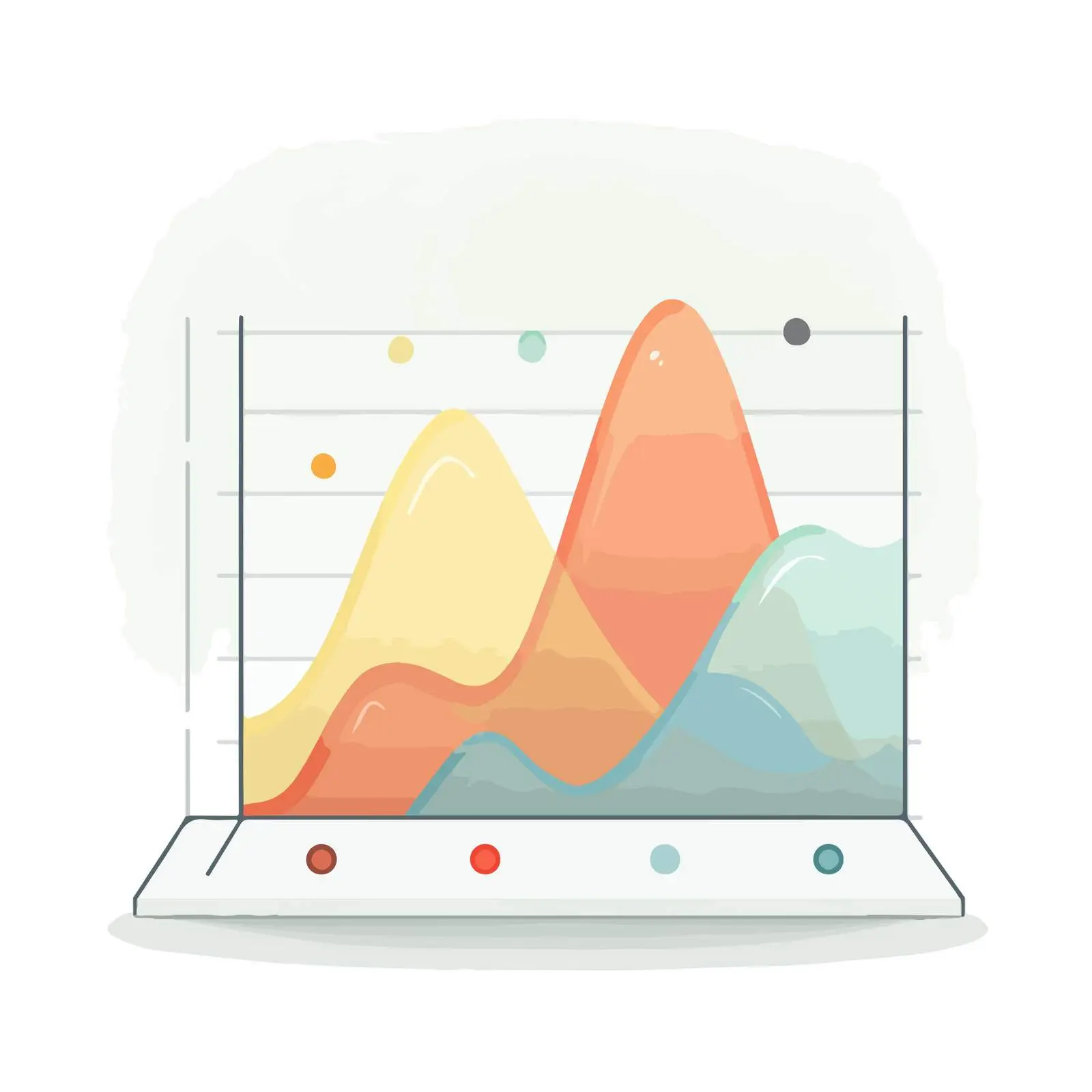 Minimalistic 3D Line Chart Icon — free download from Dotvec