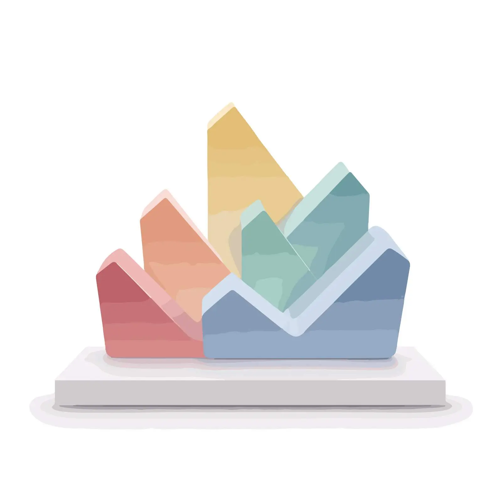 Minimalist 3D Line Chart Vector Icon — free download from Dotvec