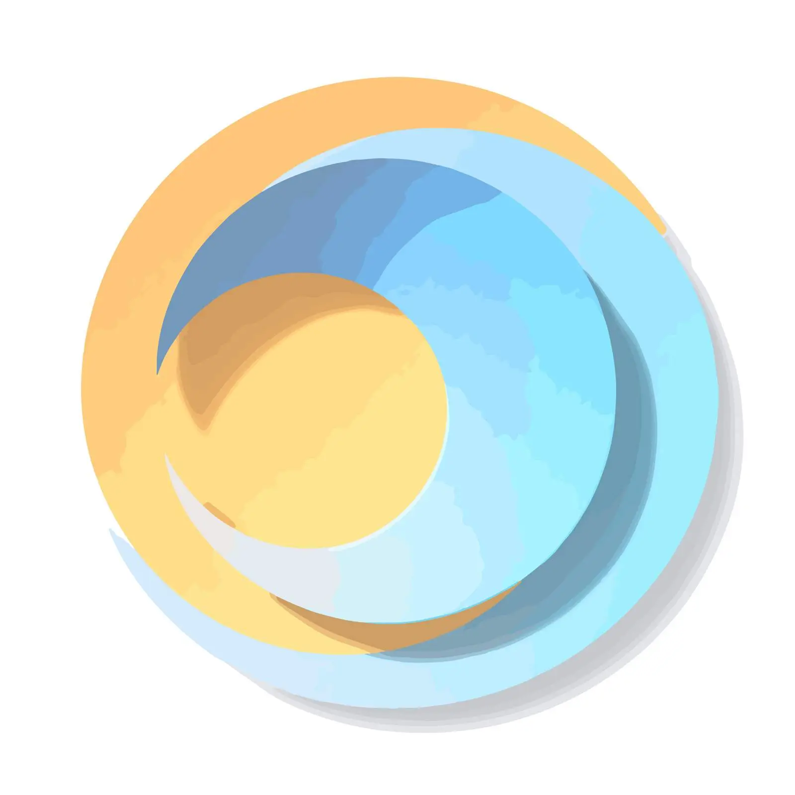 Minimalist 3D Moon Icon — free download from Dotvec