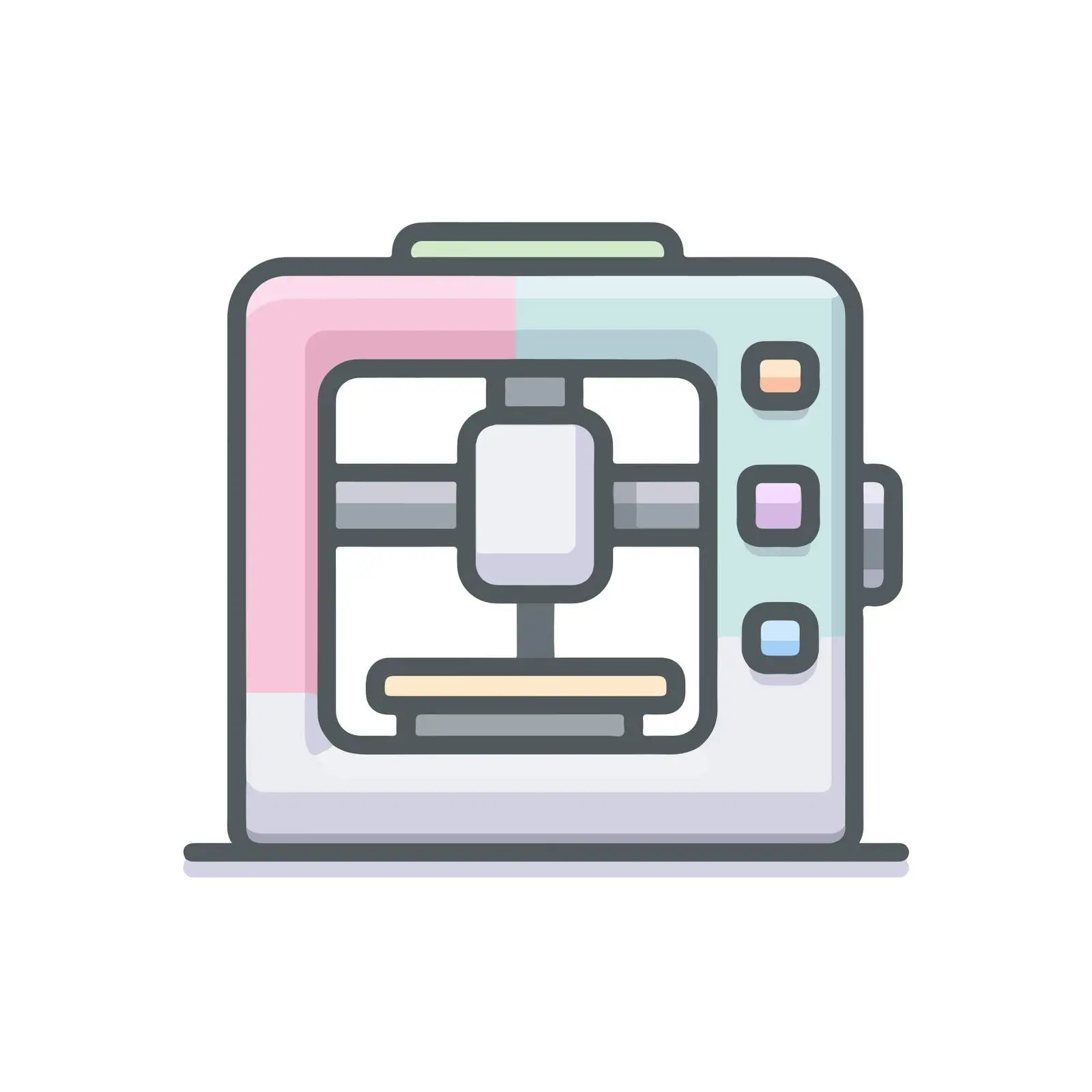 Minimalist 3D Printer Icon — free download from Dotvec