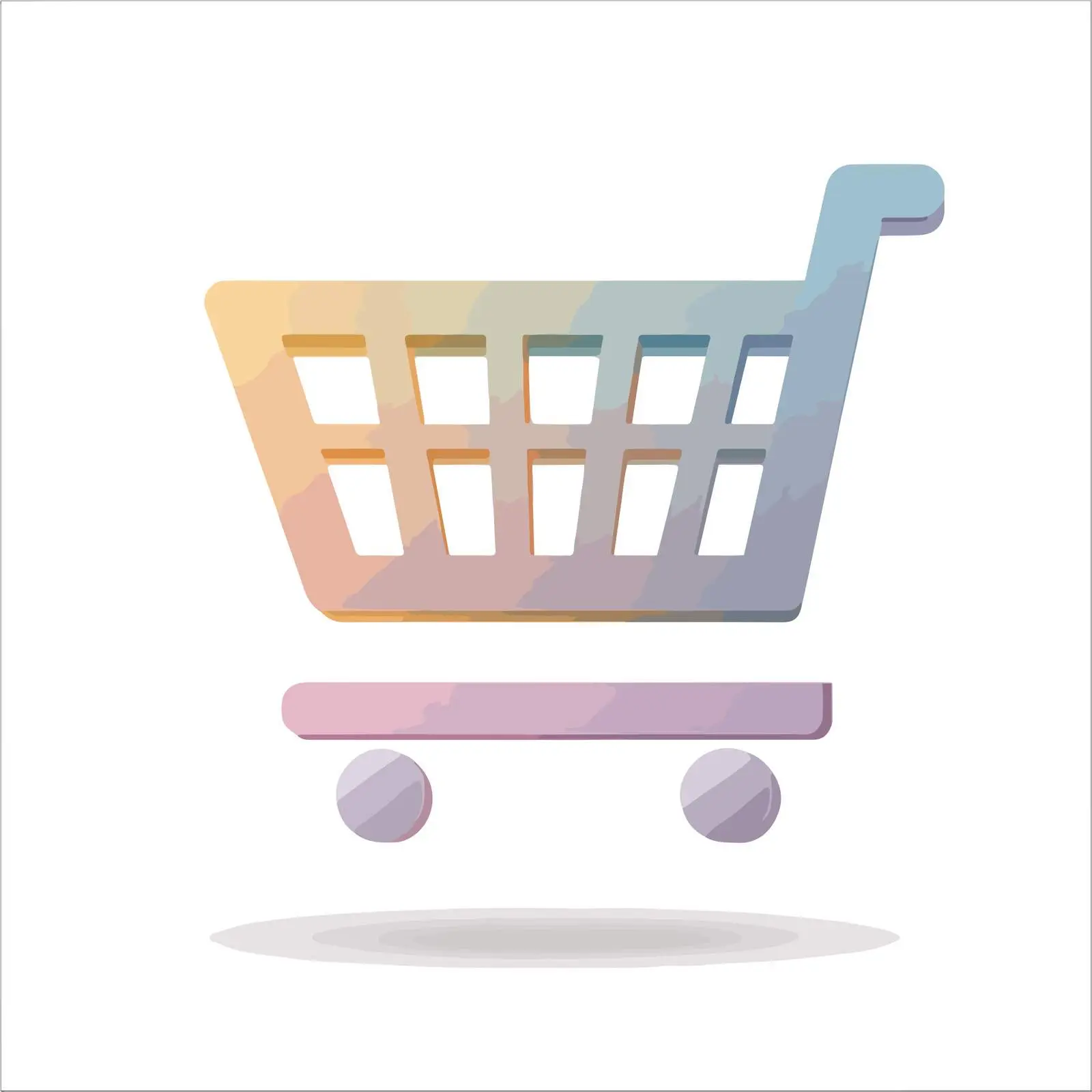 Minimalist 3D Shopping Cart Icon — free download from Dotvec