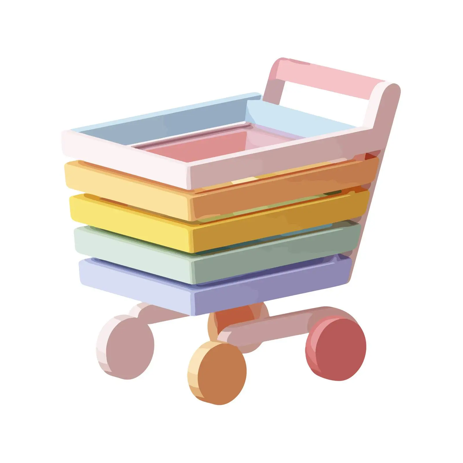 Minimalist 3D Shopping Cart Icon — free download from Dotvec