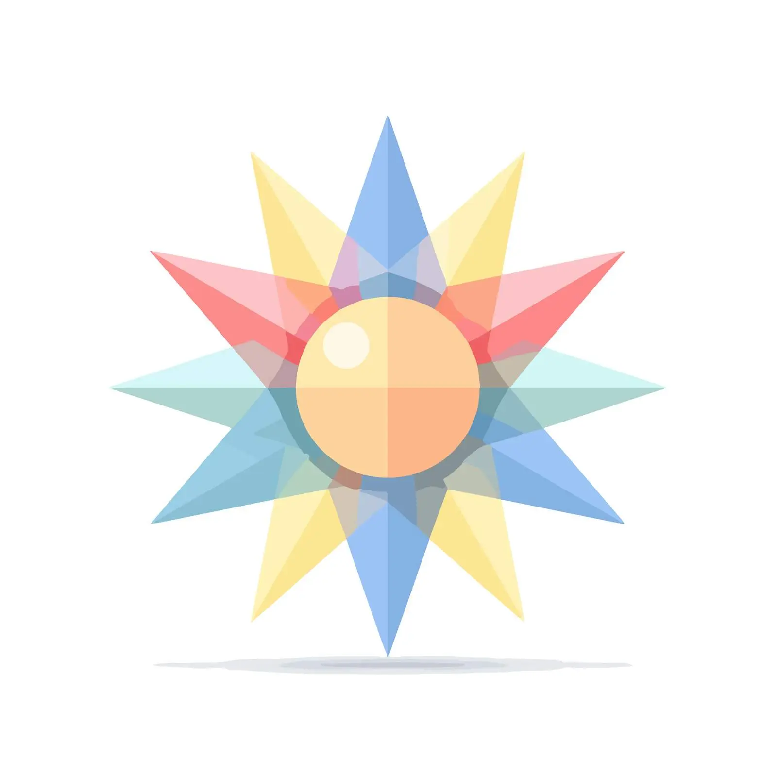 Minimalist 3D Sun Icon — free download from Dotvec