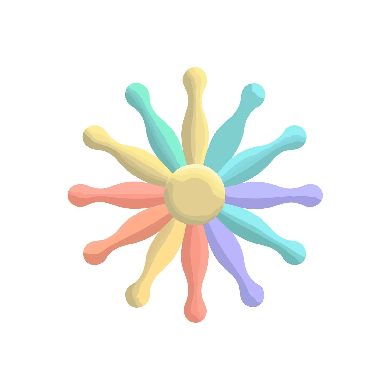Minimalist 3D Sun Icon — free download from Dotvec