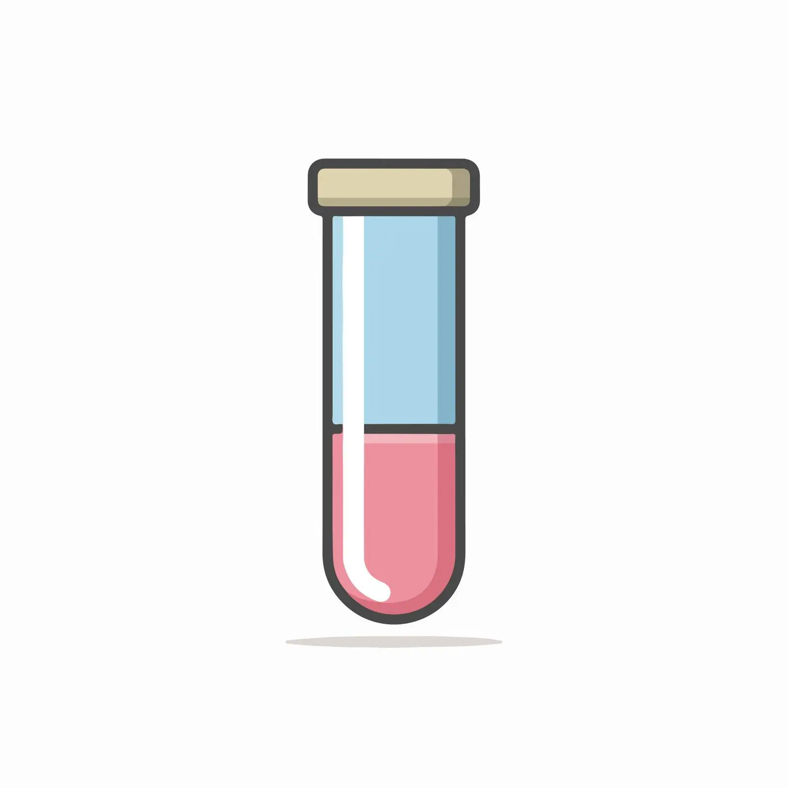 Minimalist 3D Test Tube Icon — free download from Dotvec