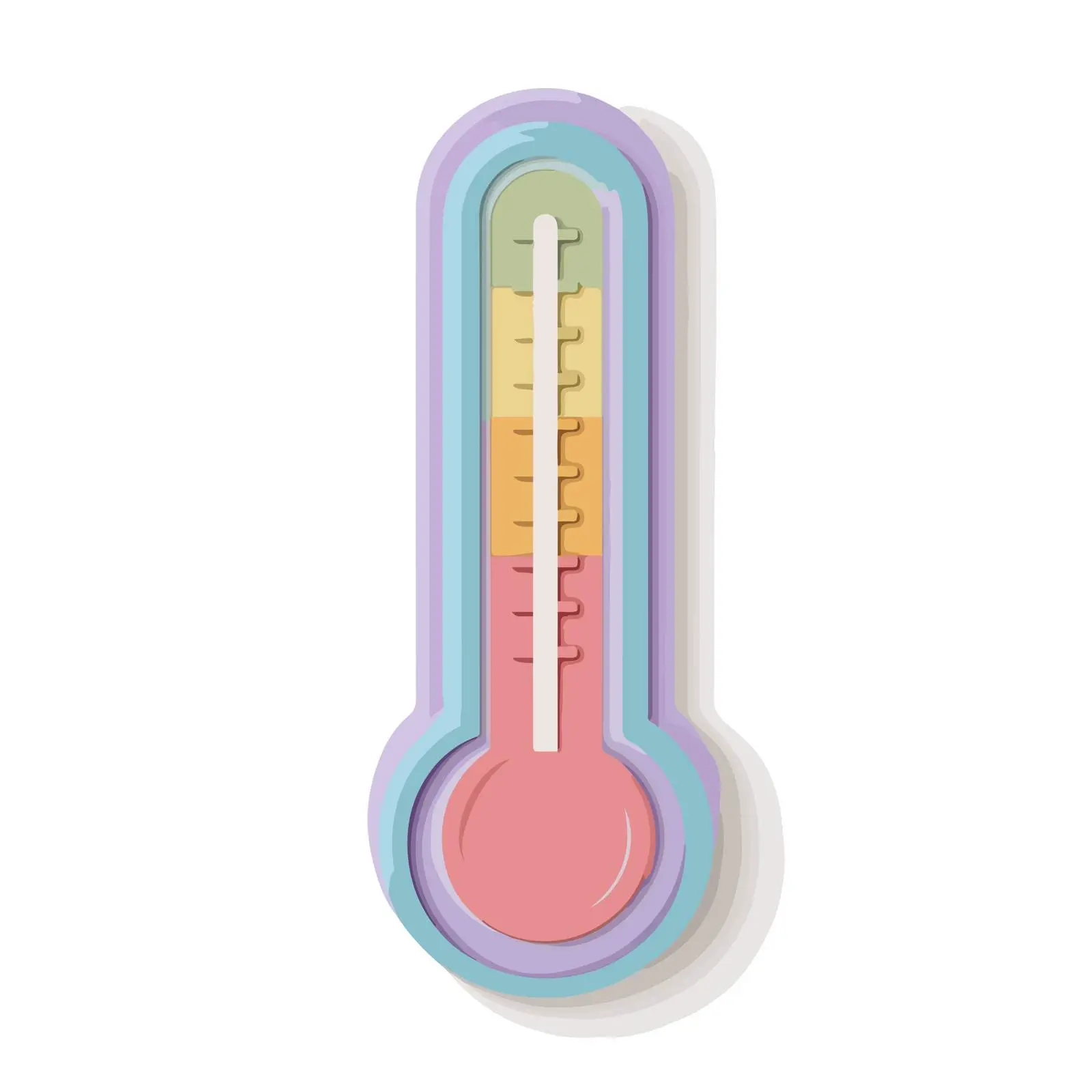Minimalist 3D Thermometer Icon — free download from Dotvec