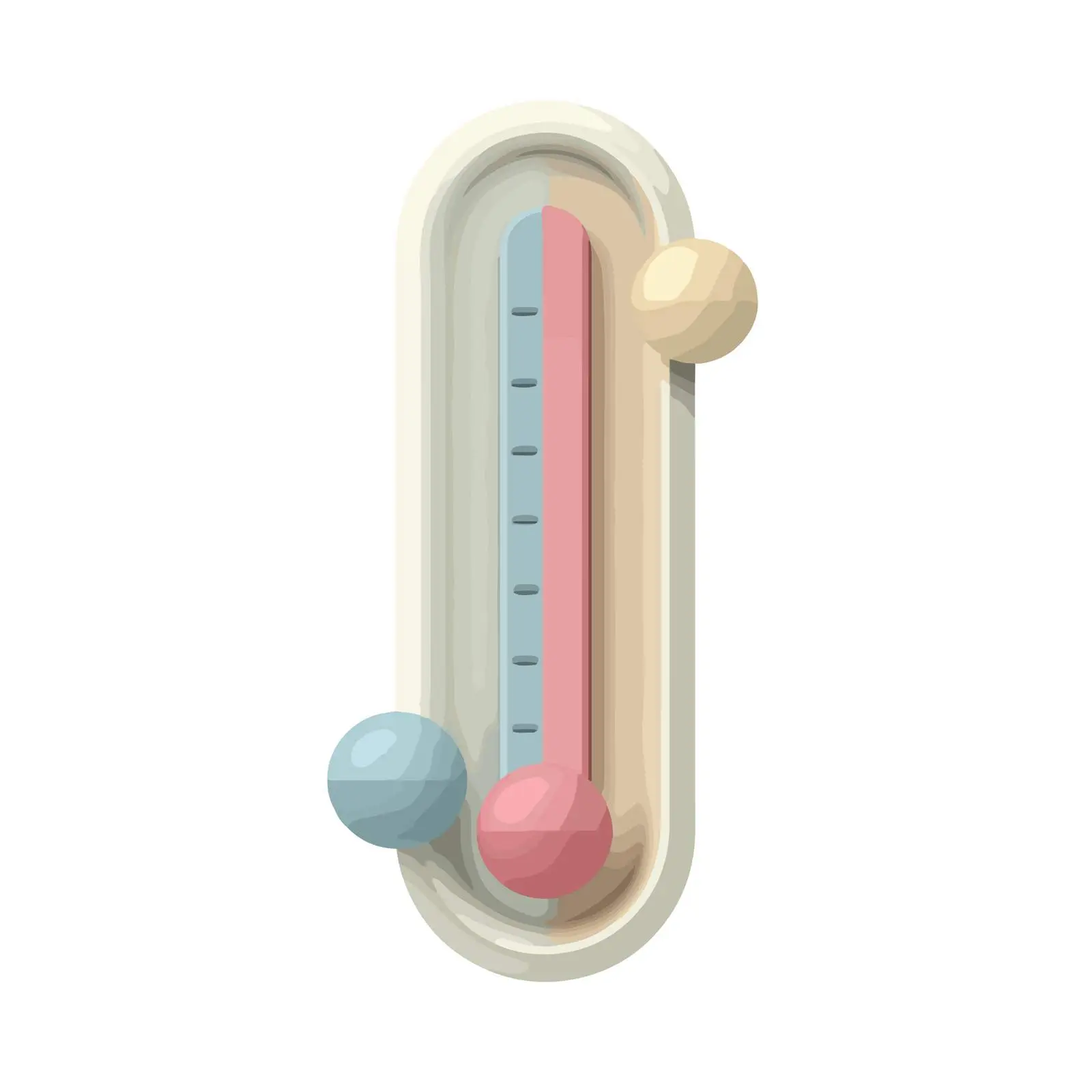 Minimalist 3D Thermometer Vector Icon — free download from Dotvec