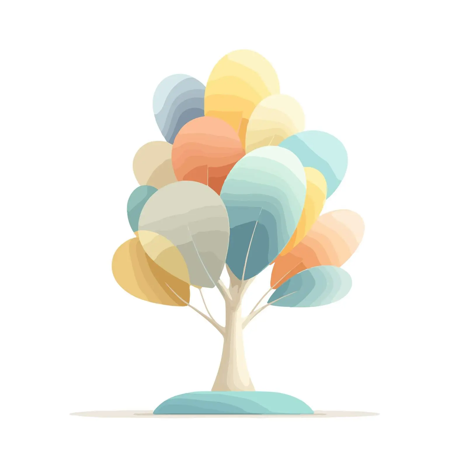 Minimalist 3D Tree Icon — free download from Dotvec