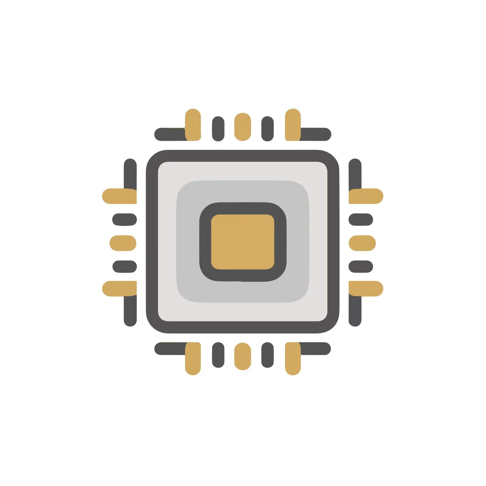 CPU Chip Design Icon — free download from Dotvec