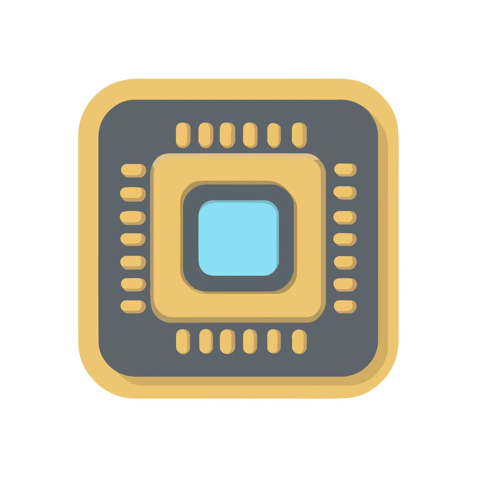 Minimalist CPU Chip Icon — free download from Dotvec