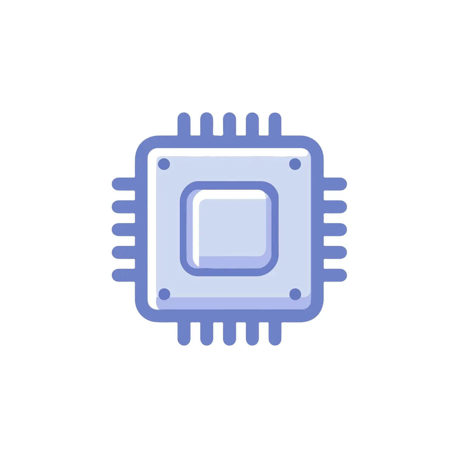 Modern CPU Chip Icon — free download from Dotvec