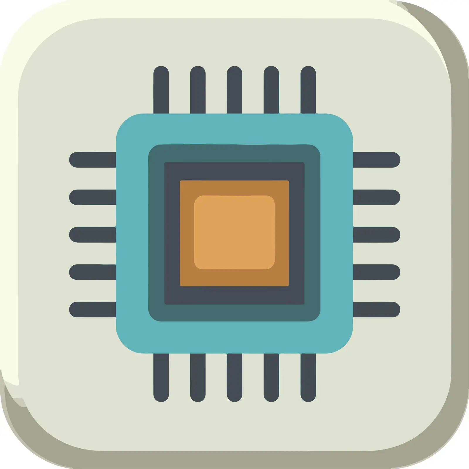 Bold CPU Chip Icon — free download from Dotvec