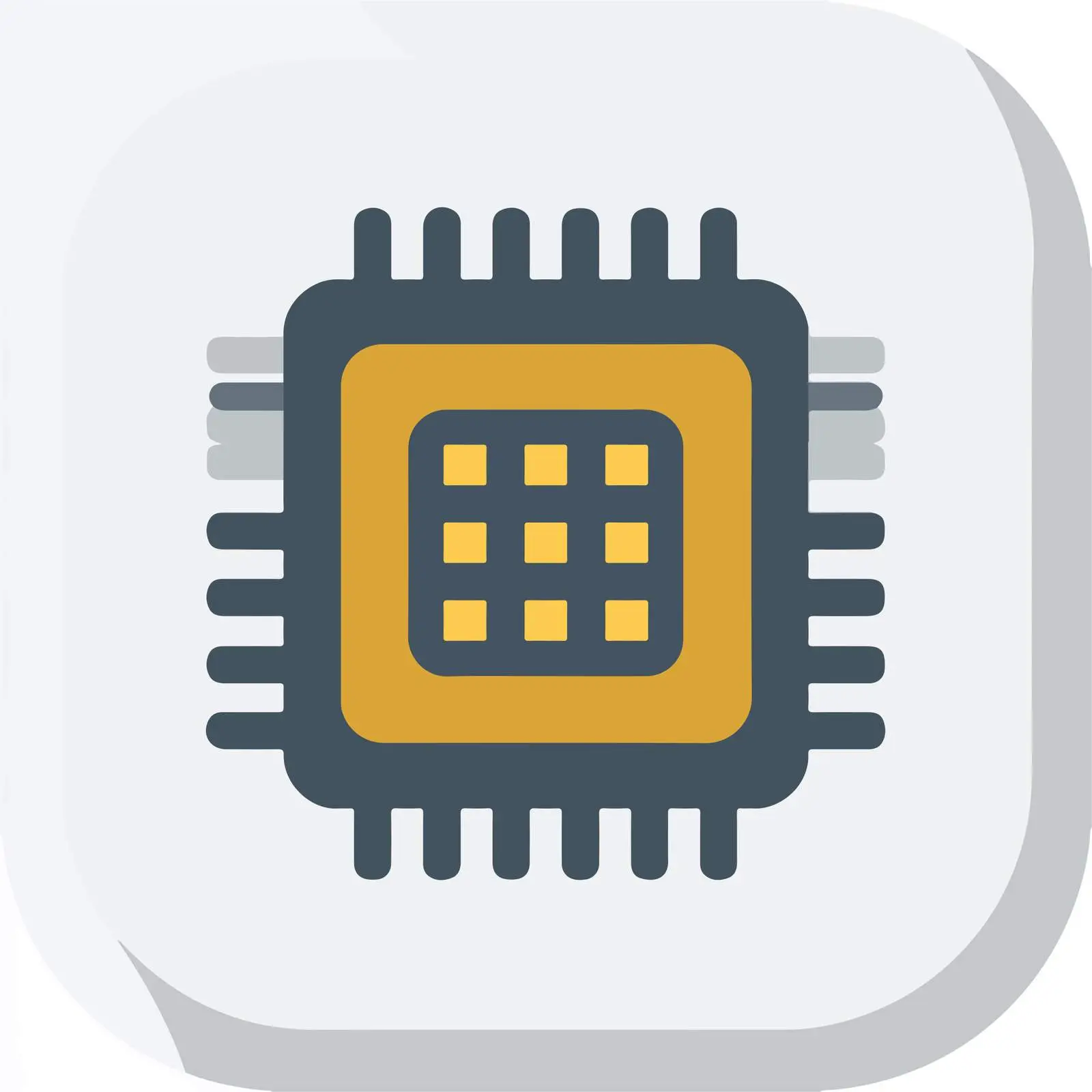 CPU Chip Icon in High Contrast — free download from Dotvec
