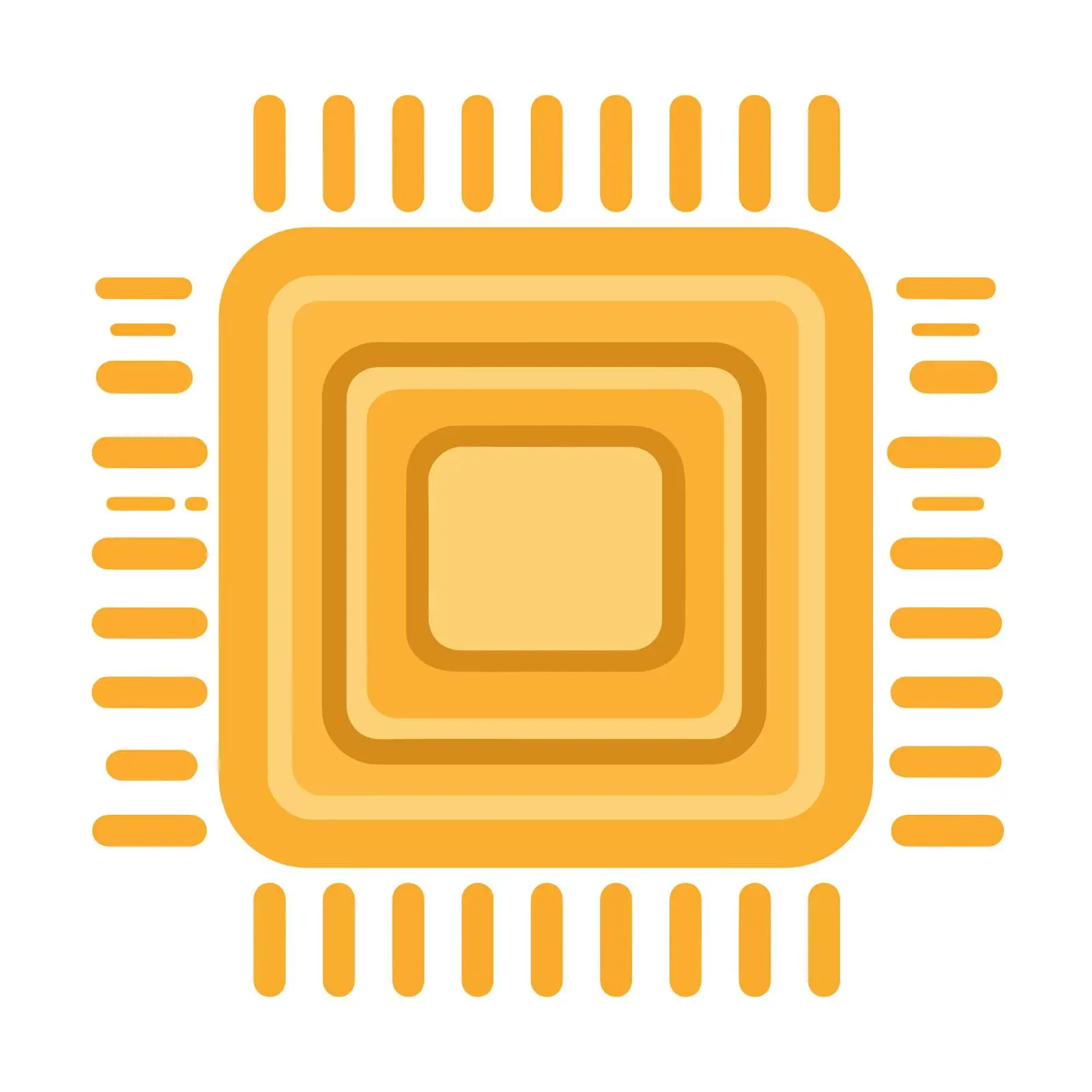 CPU Chip Pictogram Icon — free download from Dotvec