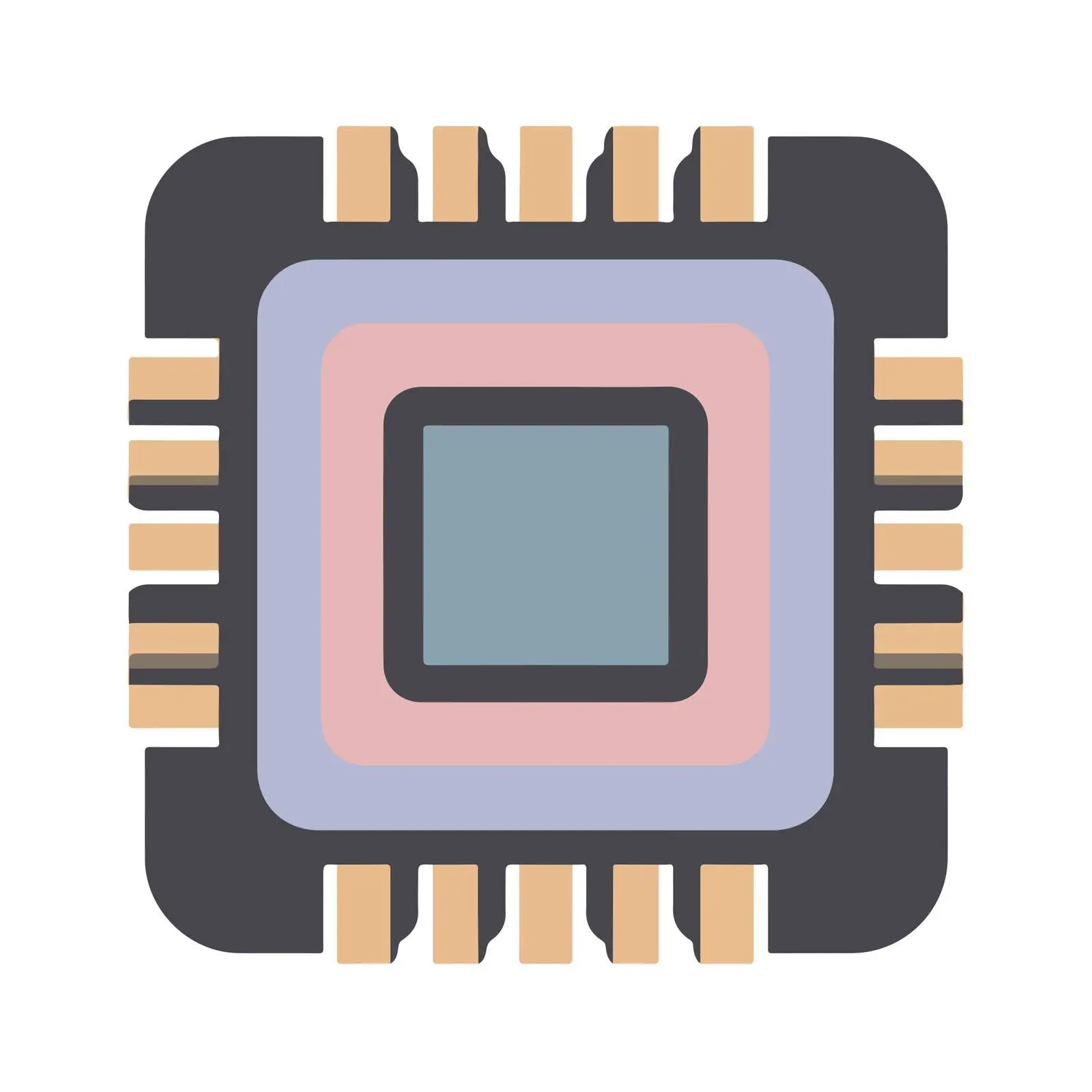 Computer Chip Icon — free download from Dotvec