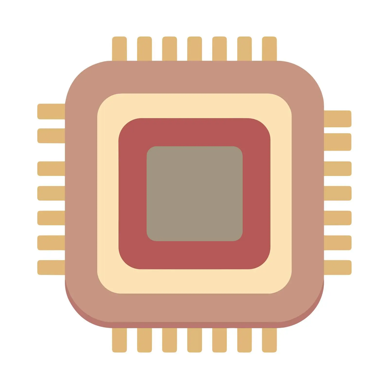 Bold CPU Chip Icon Design — free download from Dotvec