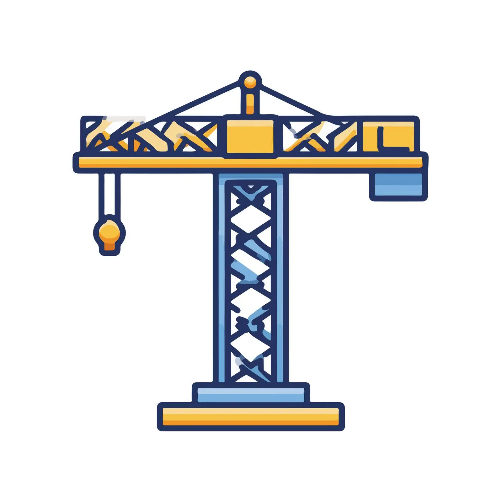 Bold Crane Monoline Flat Icon Design — free download from Dotvec