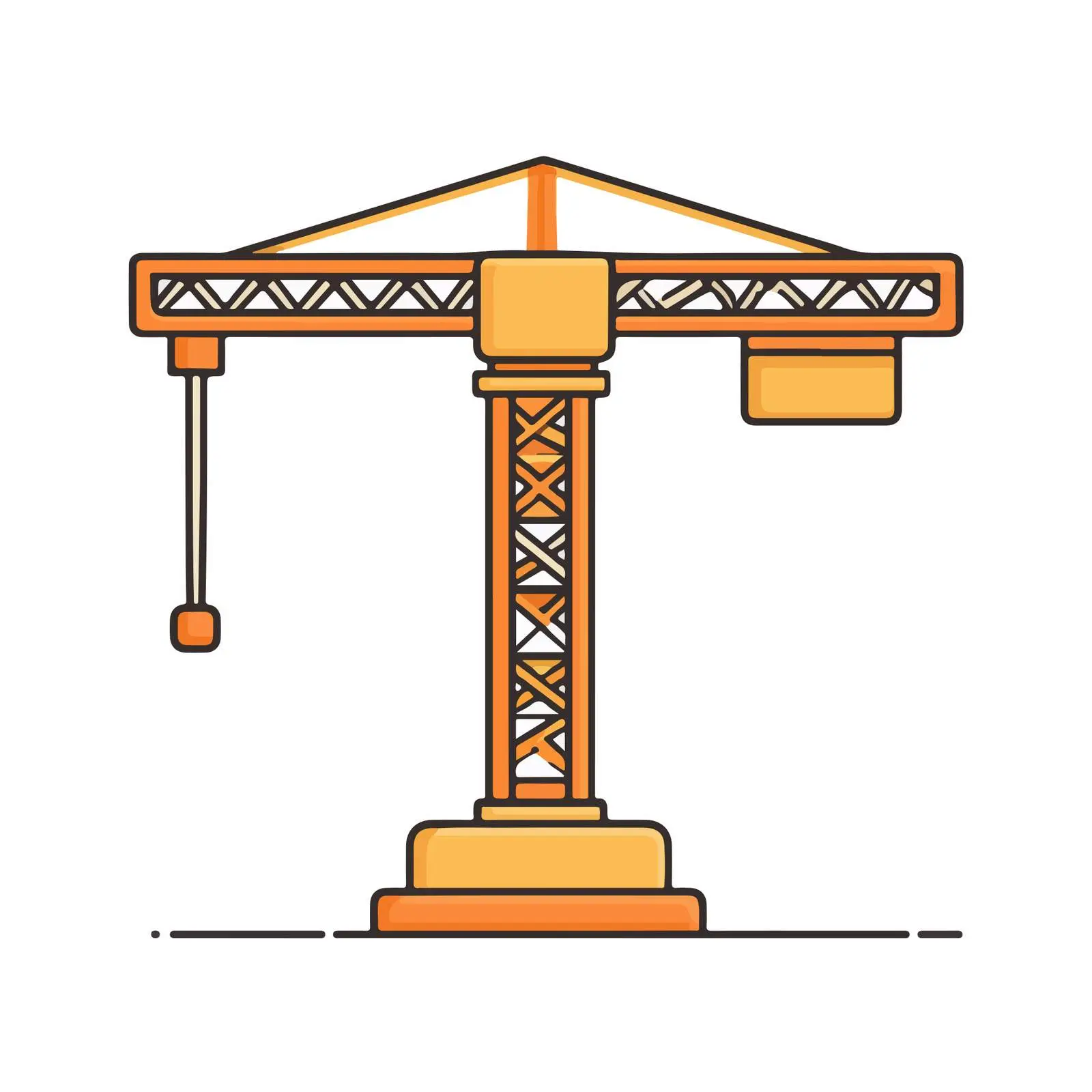 Bold Crane Monoline Icon — free download from Dotvec