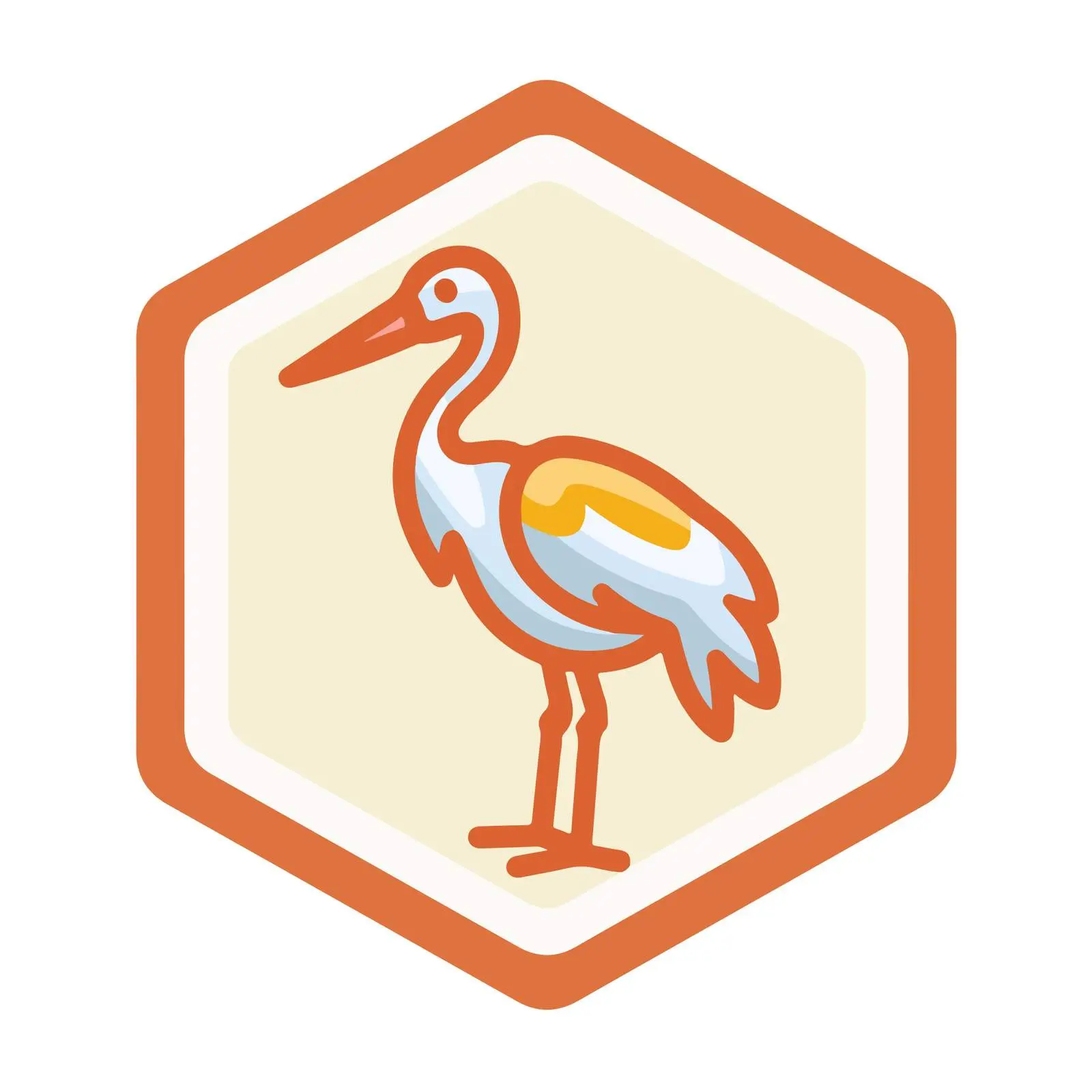 Bold Crane Monoline Icon — free download from Dotvec