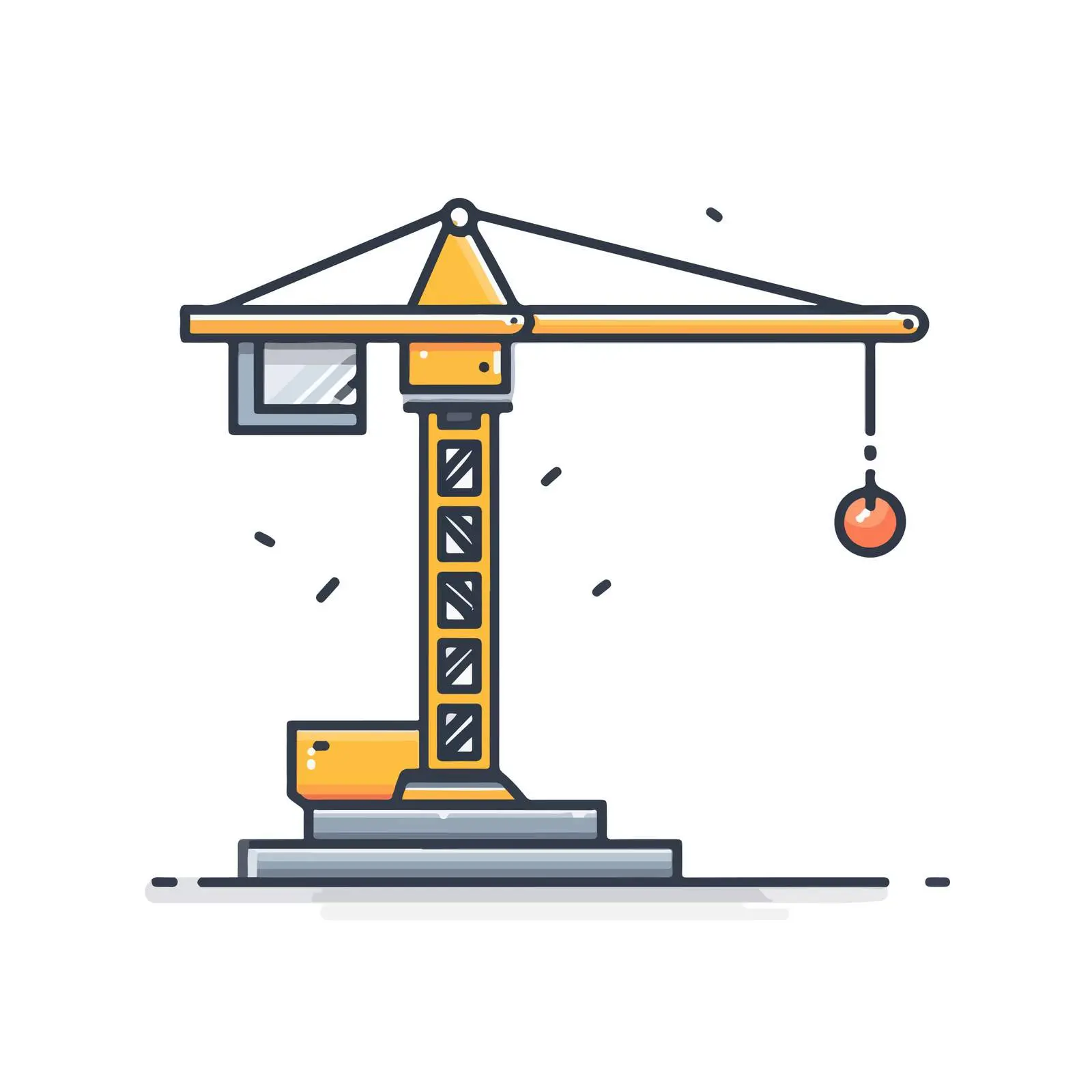 Bold Crane Monoline Icon — free download from Dotvec