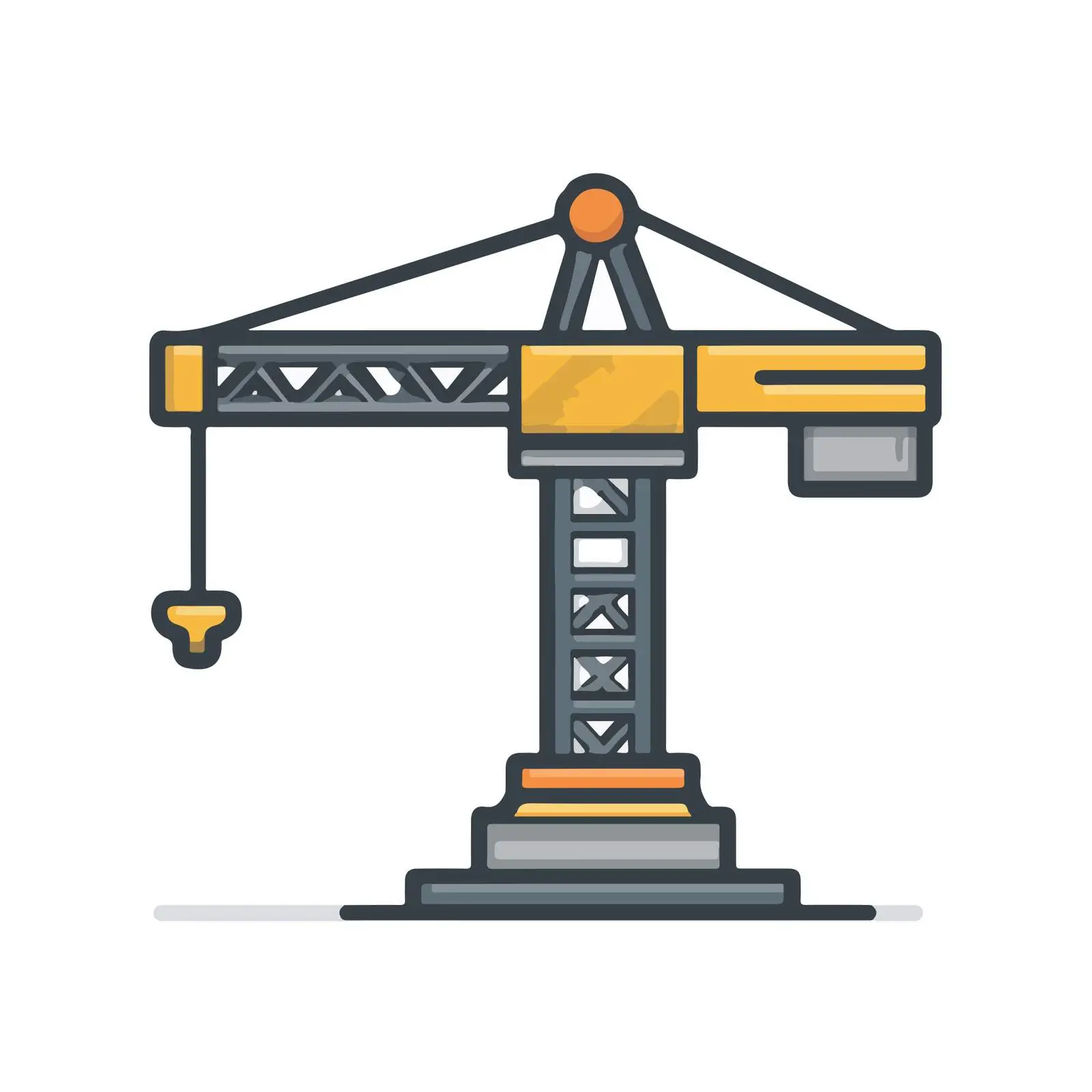 Bold Crane Pictogram Flat Icon — free download from Dotvec
