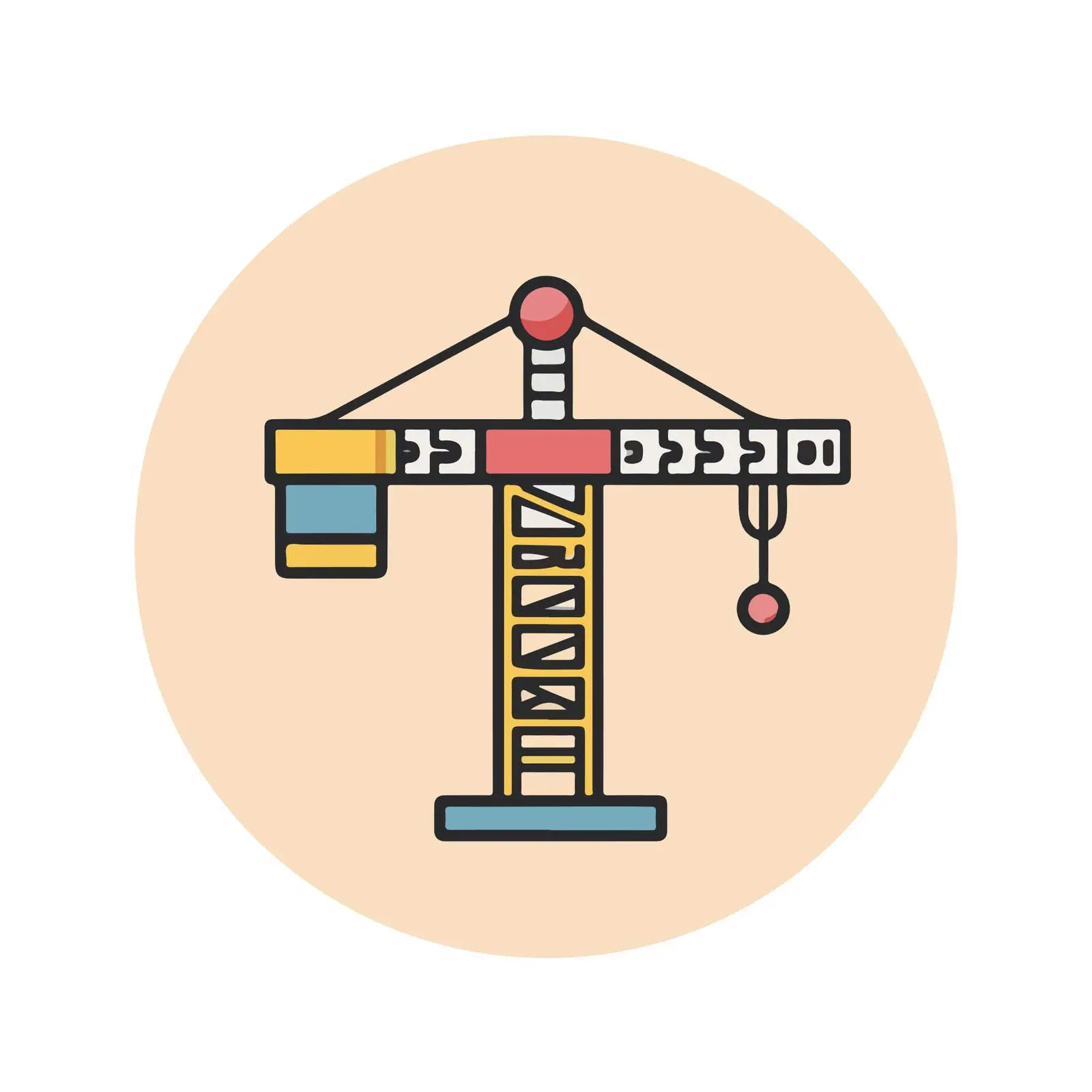 Minimalist Crane Icon — free download from Dotvec