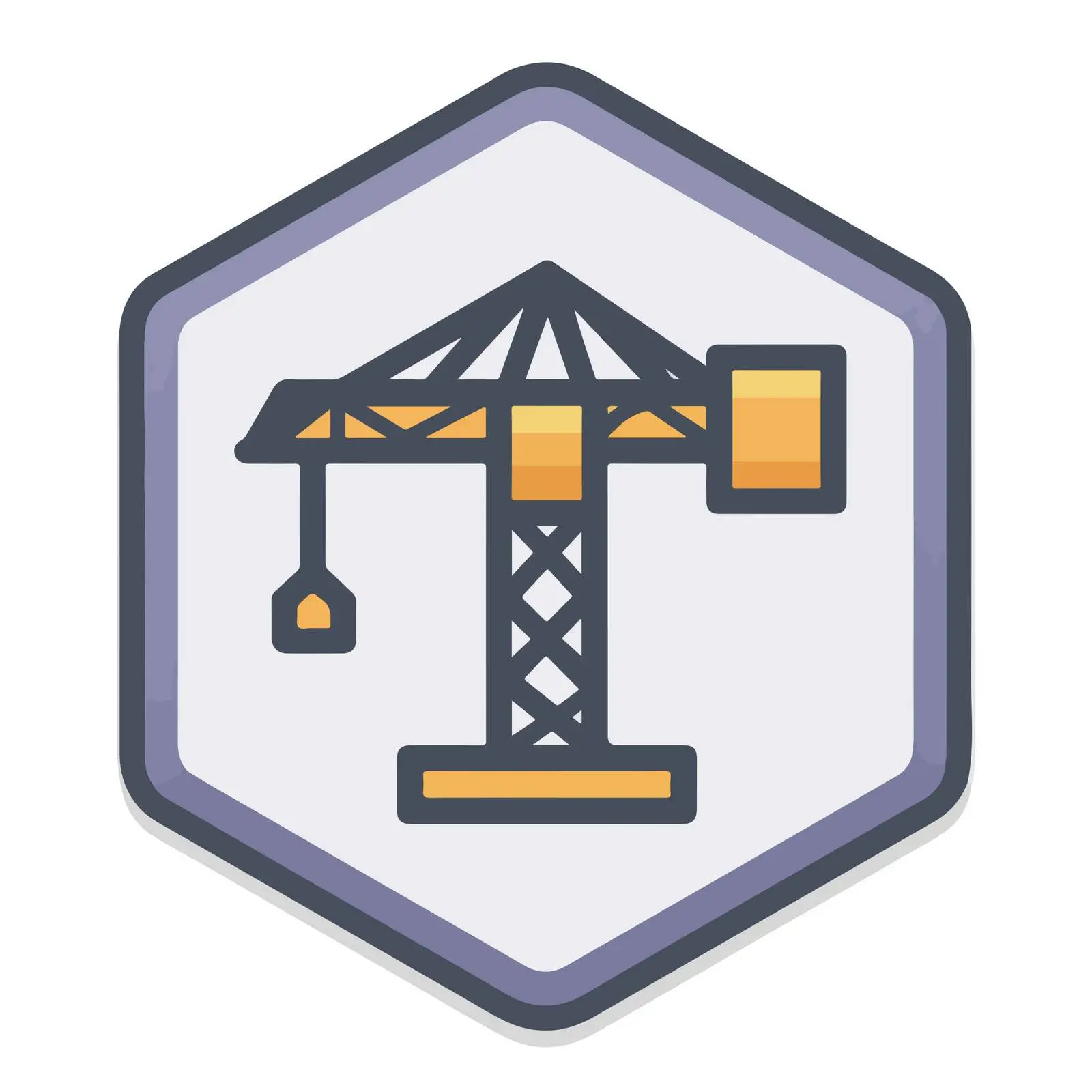 Bold Crane Flat Icon — free download from Dotvec