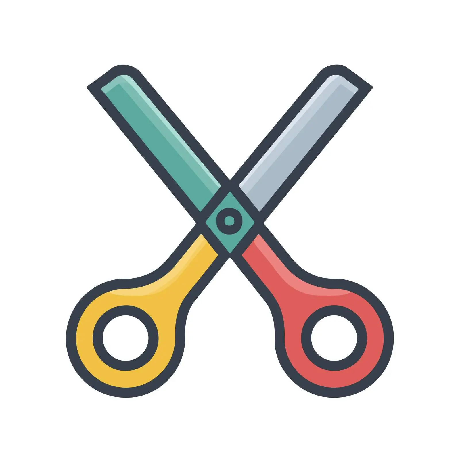 Bold Cut Scissors Icon — free download from Dotvec