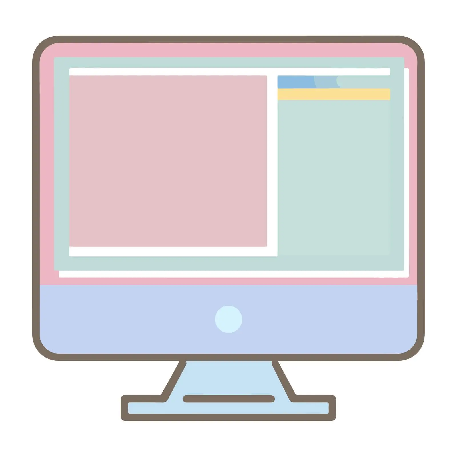 Minimal Desktop Computer Icon — free download from Dotvec