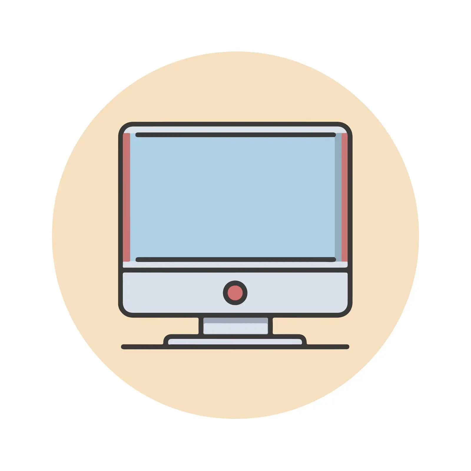 Minimal Desktop Computer Icon — free download from Dotvec