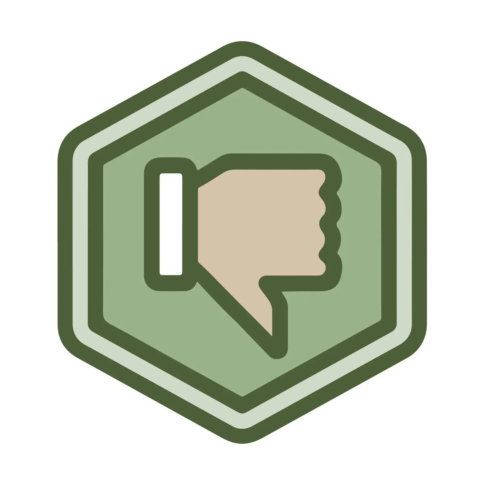 Bold Dislike Thumbs Down Flat Icon — free download from Dotvec