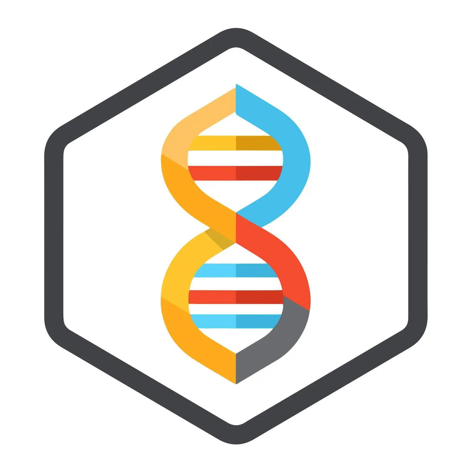 Bold DNA Strand Icon Design – free strand image from Dotvec