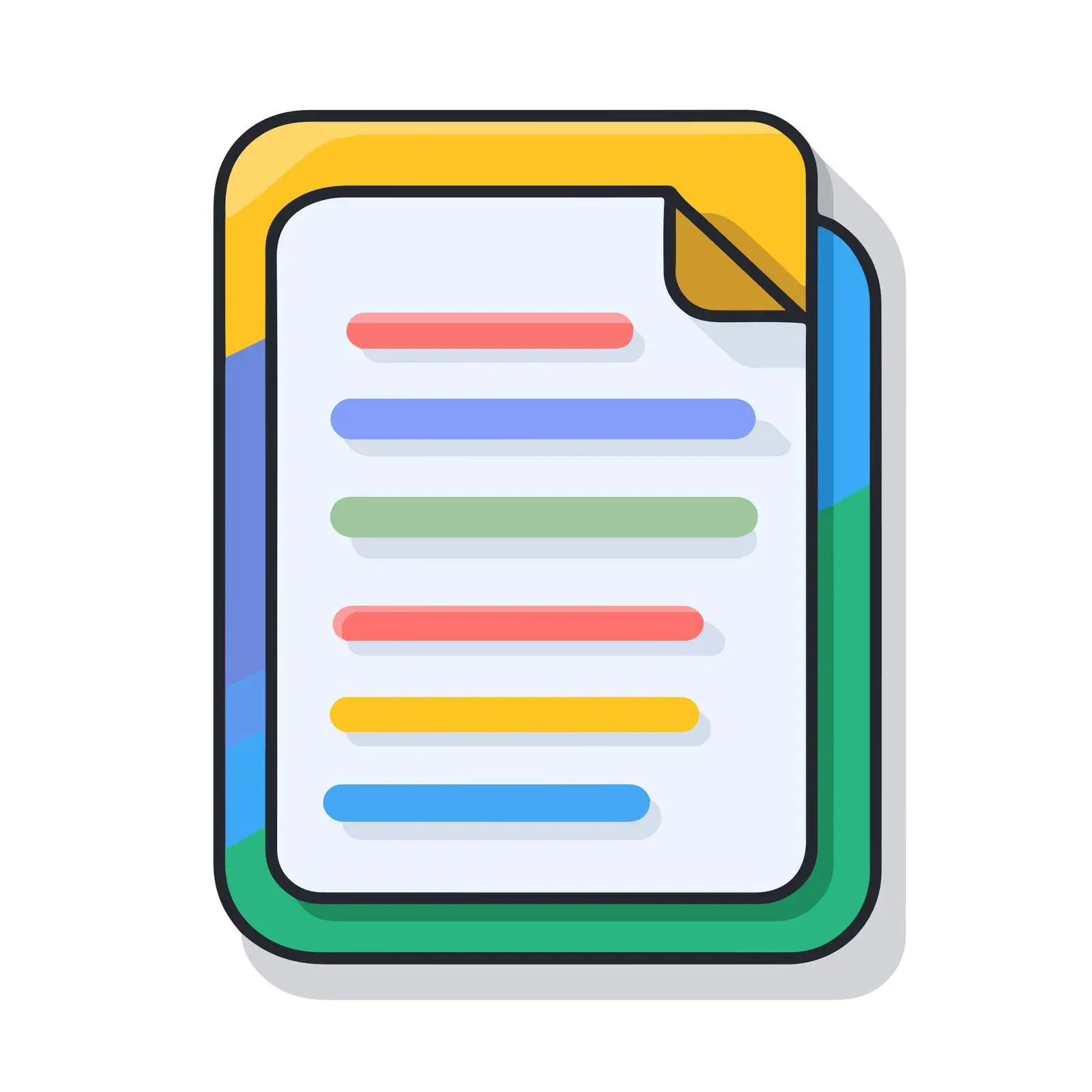 Bold Document Icon Design — free download from Dotvec