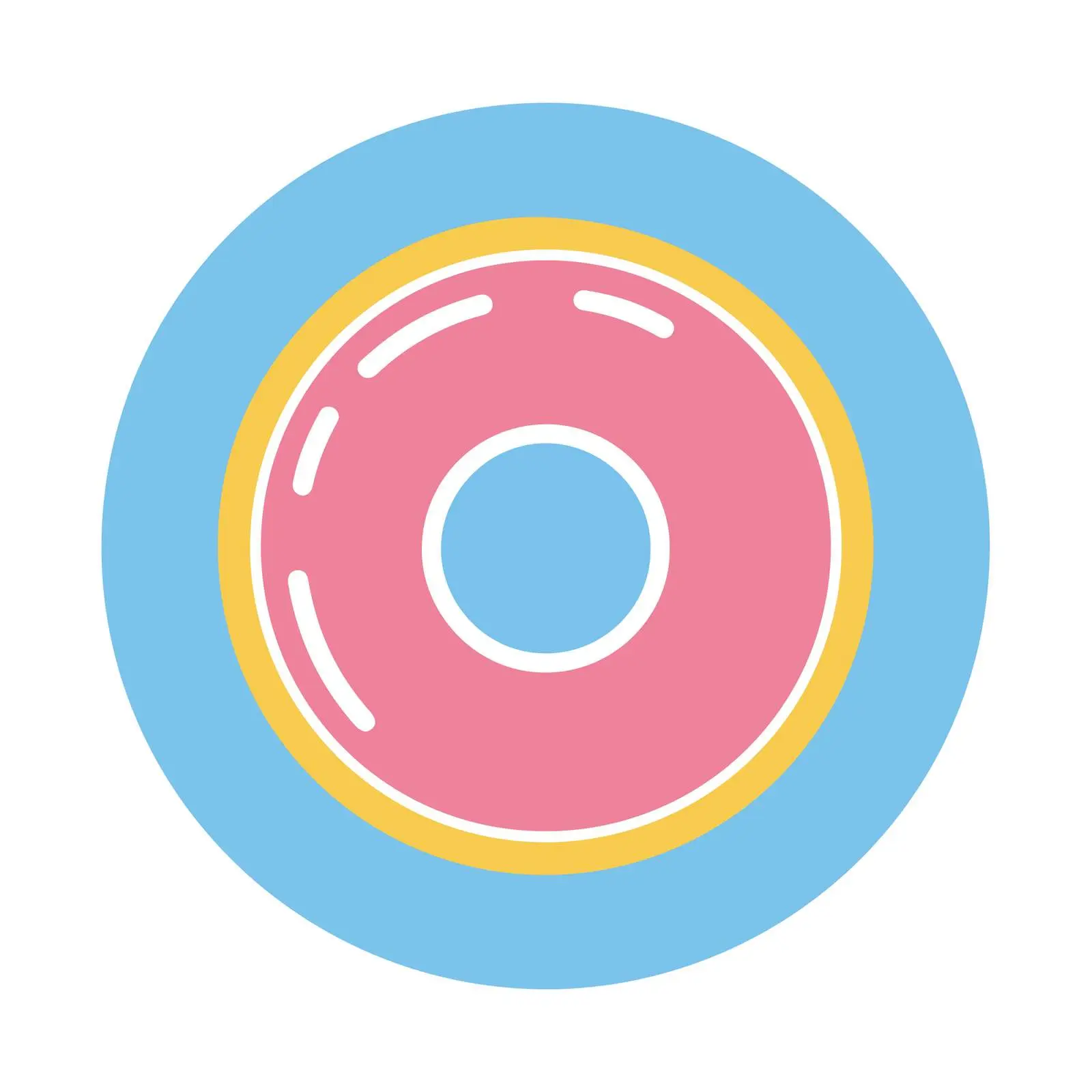 Flat Bold Donut Icon Design — free download from Dotvec