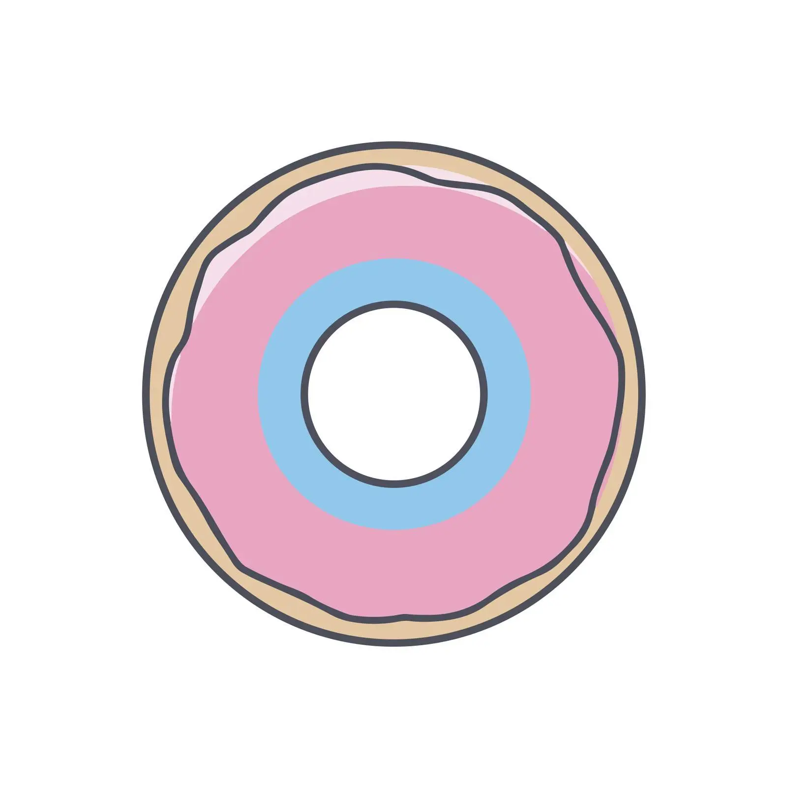 Bold Donut Flat Pictogram Icon — free download from Dotvec