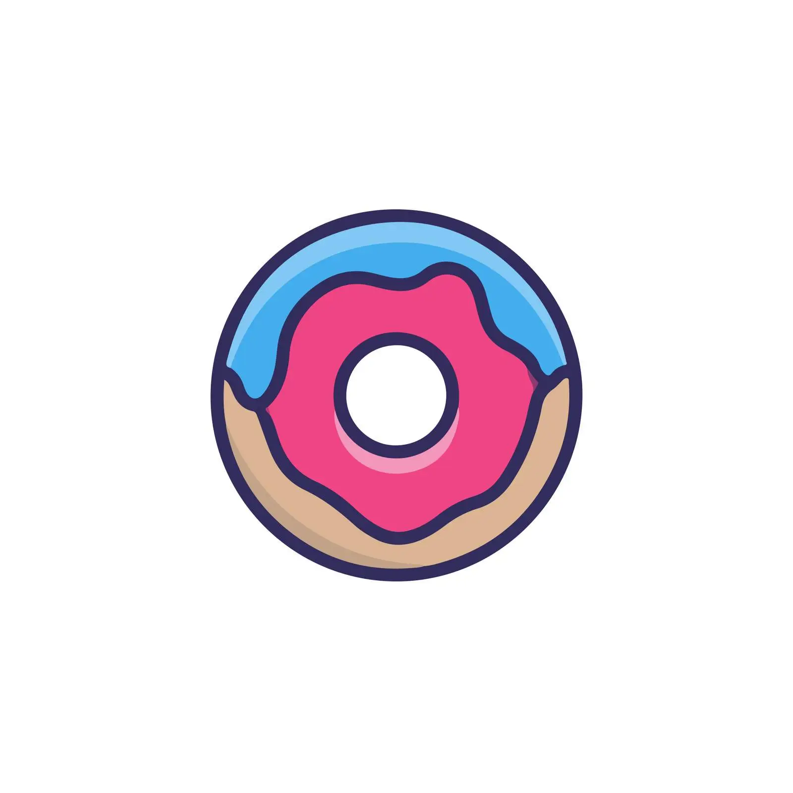 Minimal Bold Donut Icon — free download from Dotvec