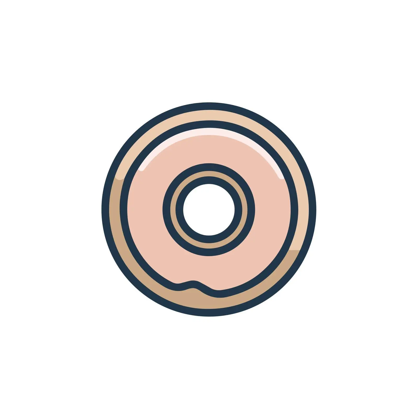 Minimal Bold Donut Icon — free download from Dotvec