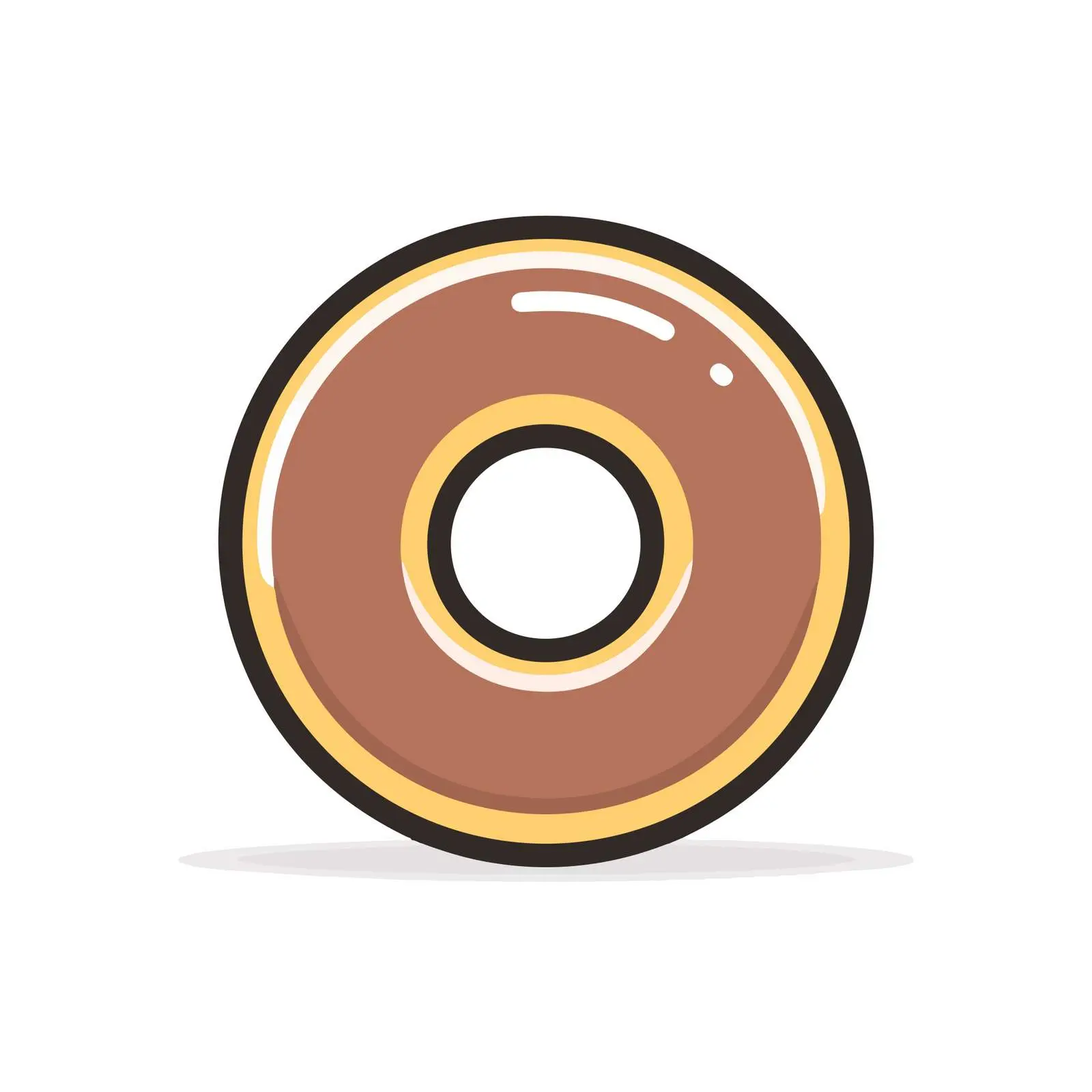 Bold Donut Flat Icon — free download from Dotvec