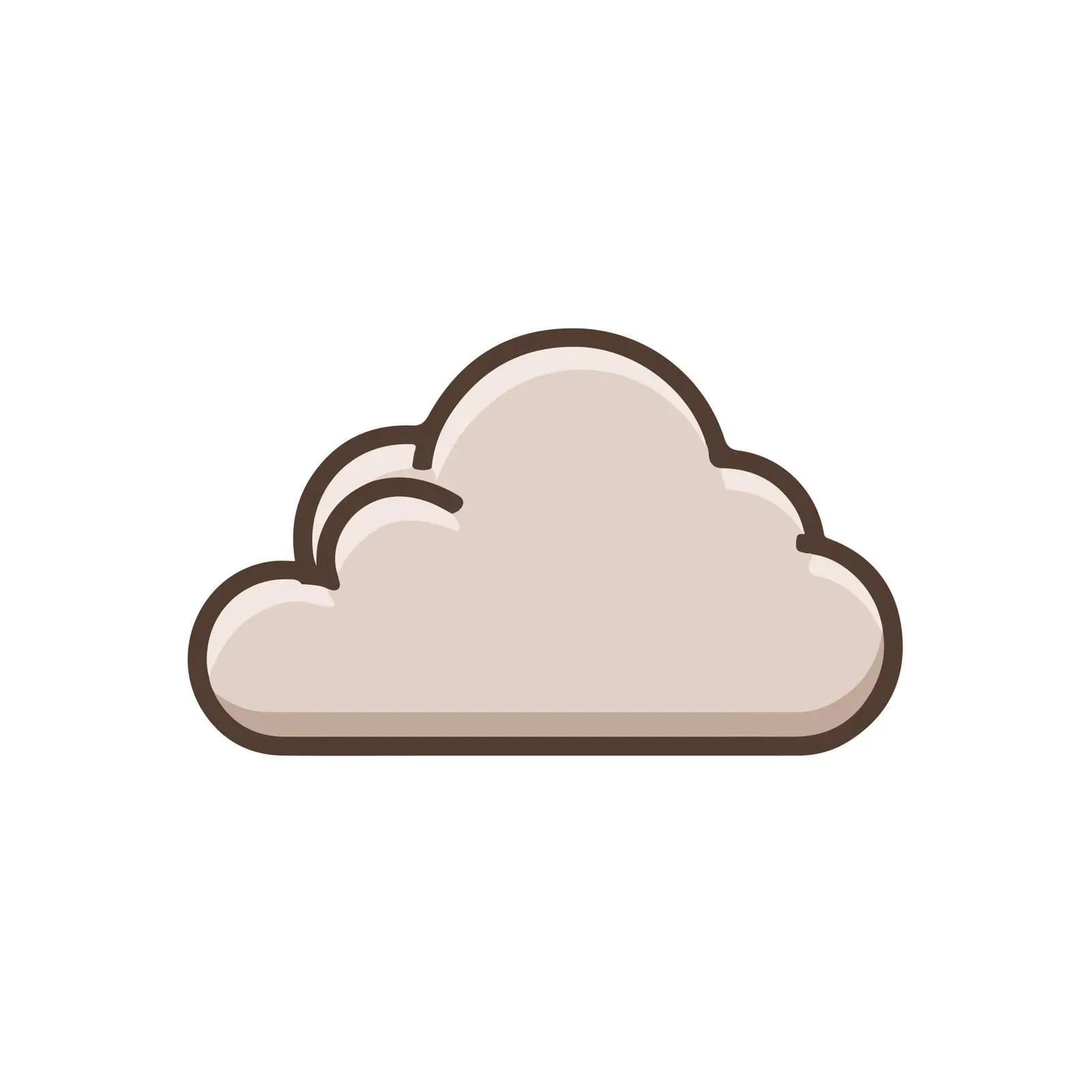 Download Cloud Monoline Icon — free download from Dotvec