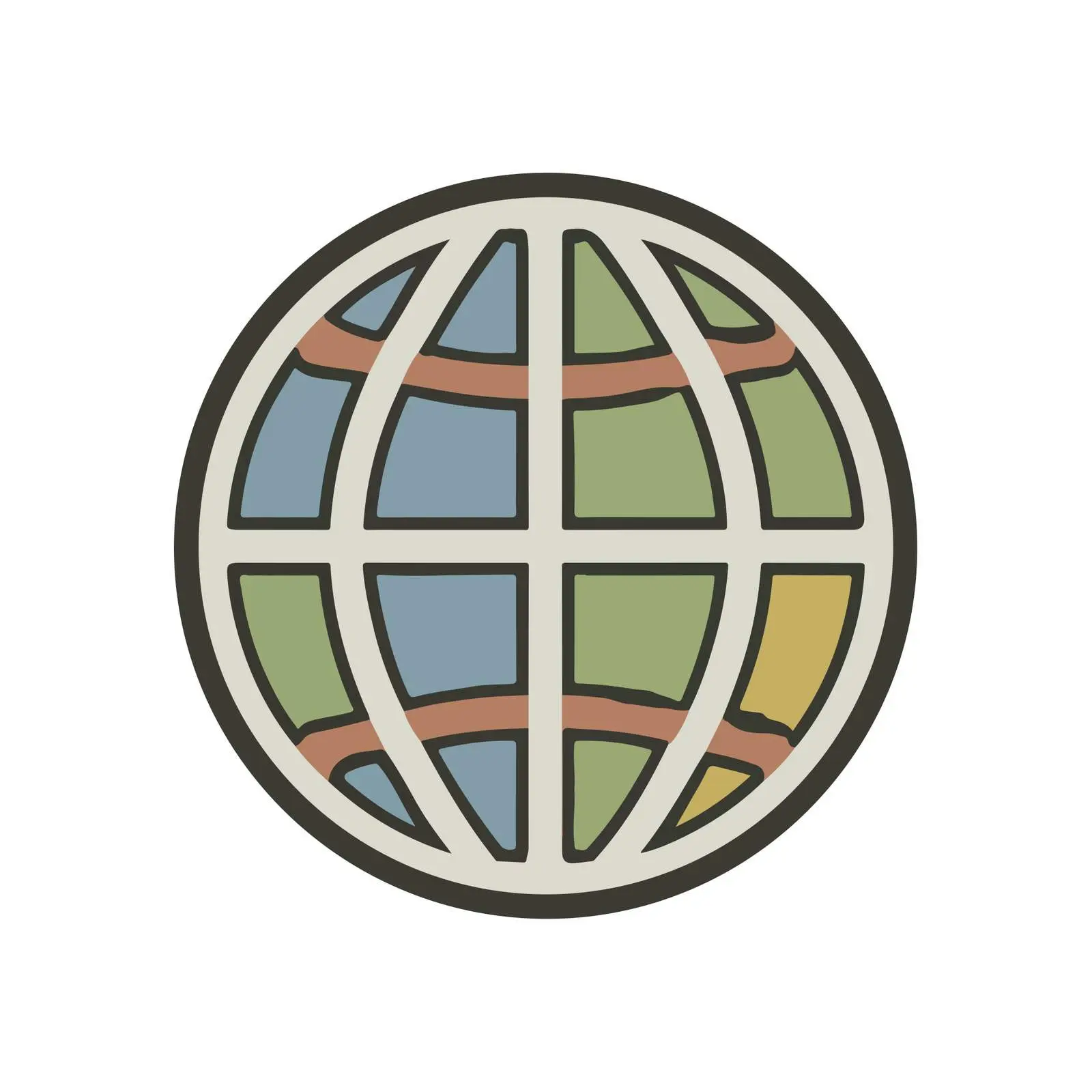 Clean Earth Globe Flat Icon — free download from Dotvec