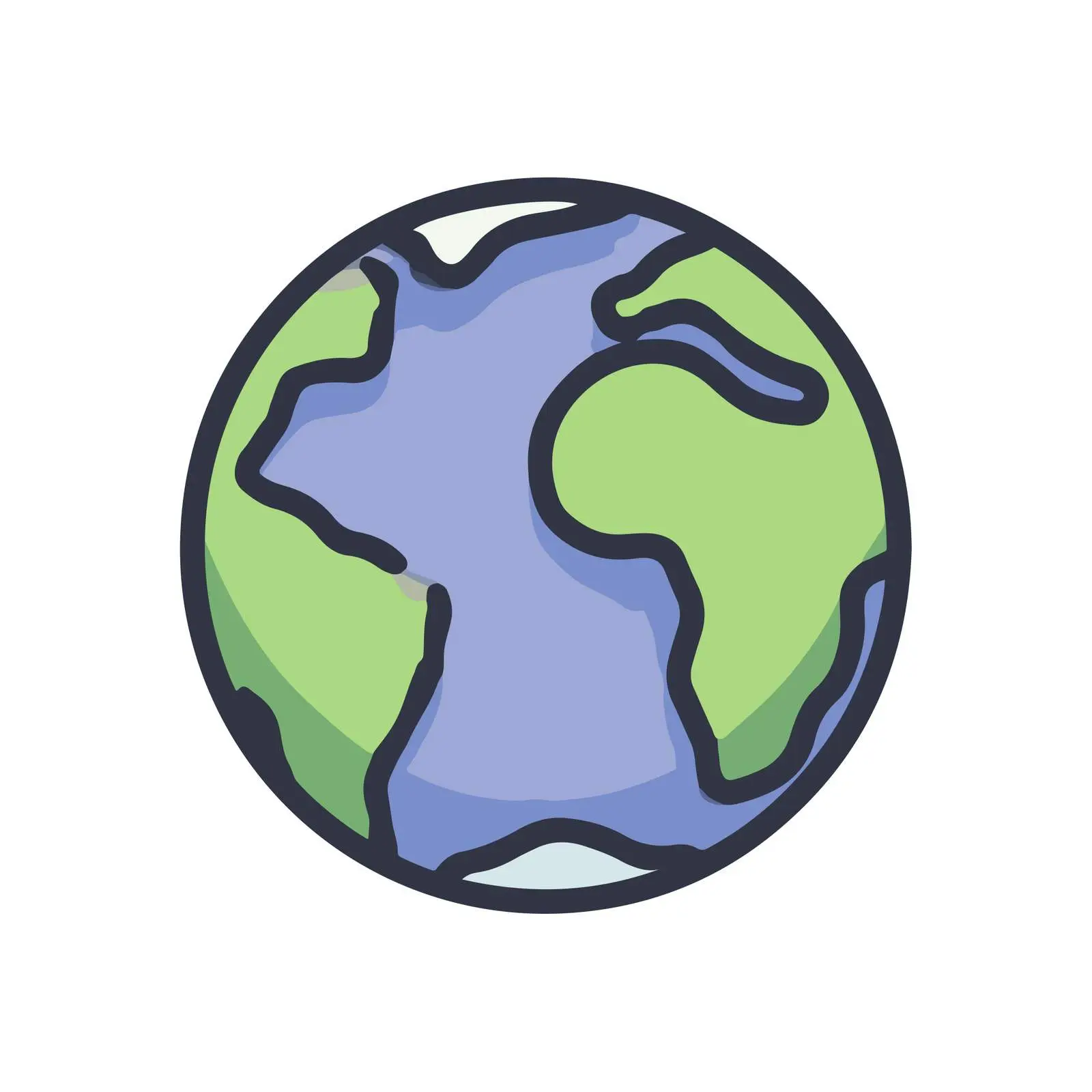 Flat Earth Globe Icon Design — free download from Dotvec