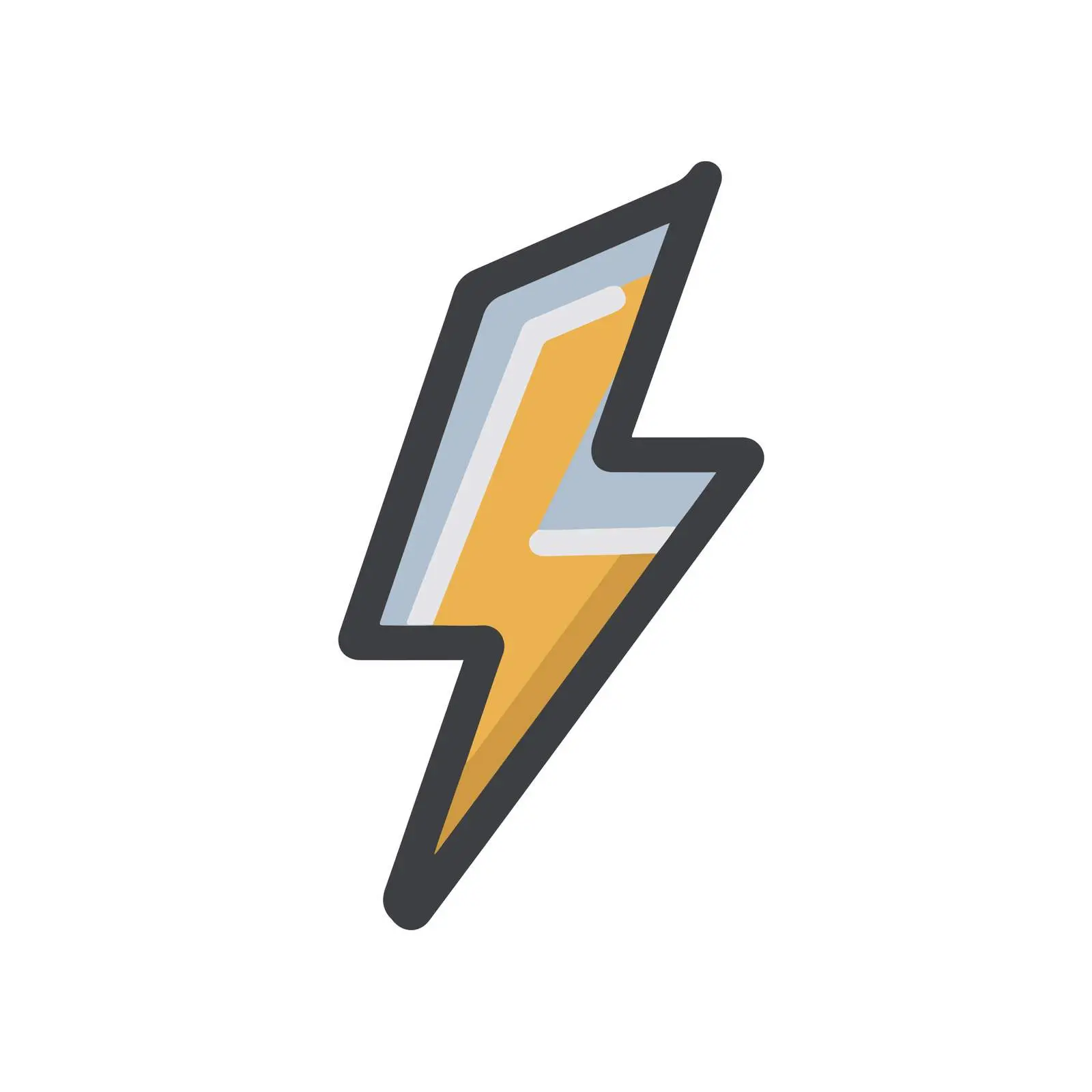 Electric Bolt Flat Design Icon — free download from Dotvec