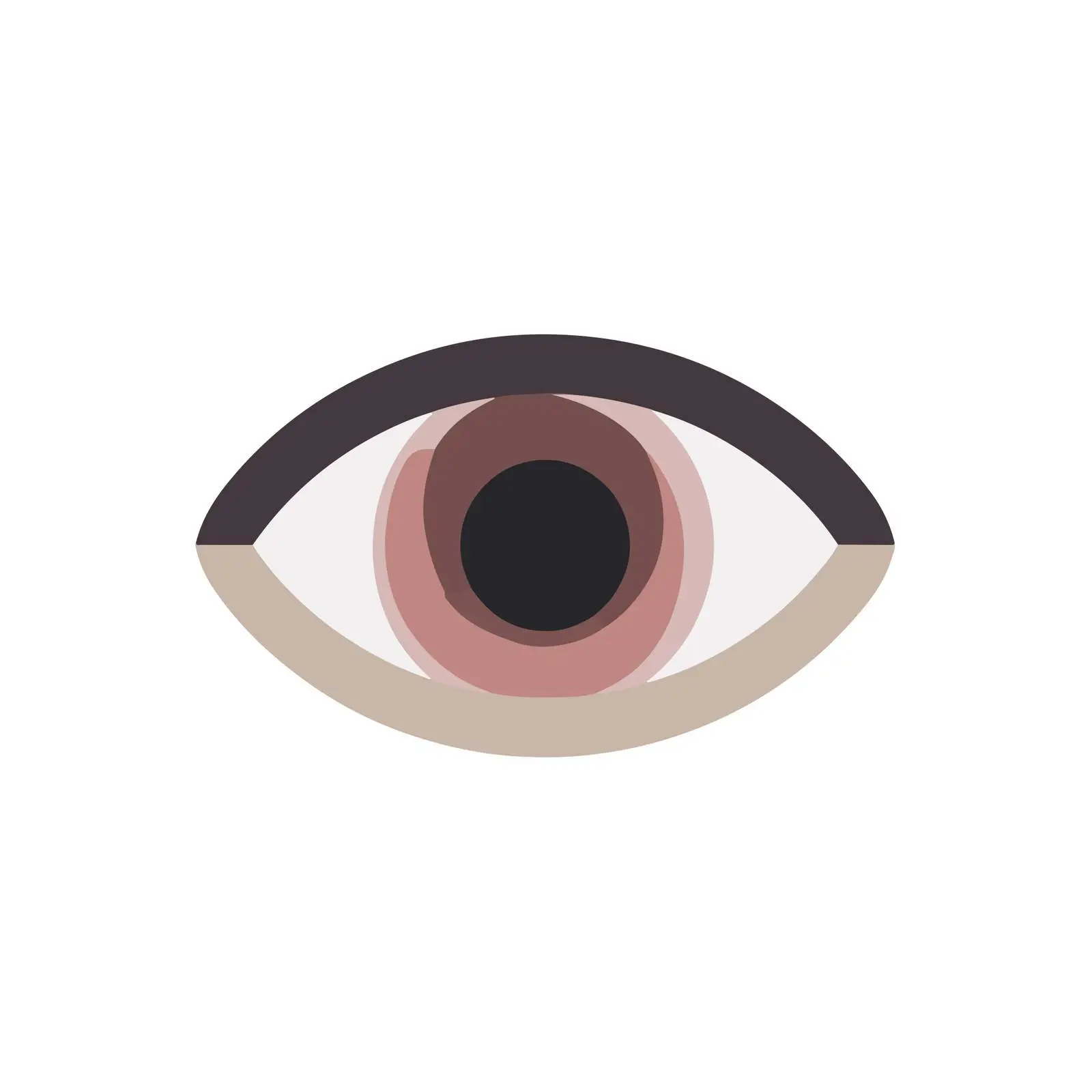Clean Eye Icon Design – free flat color image from Dotvec