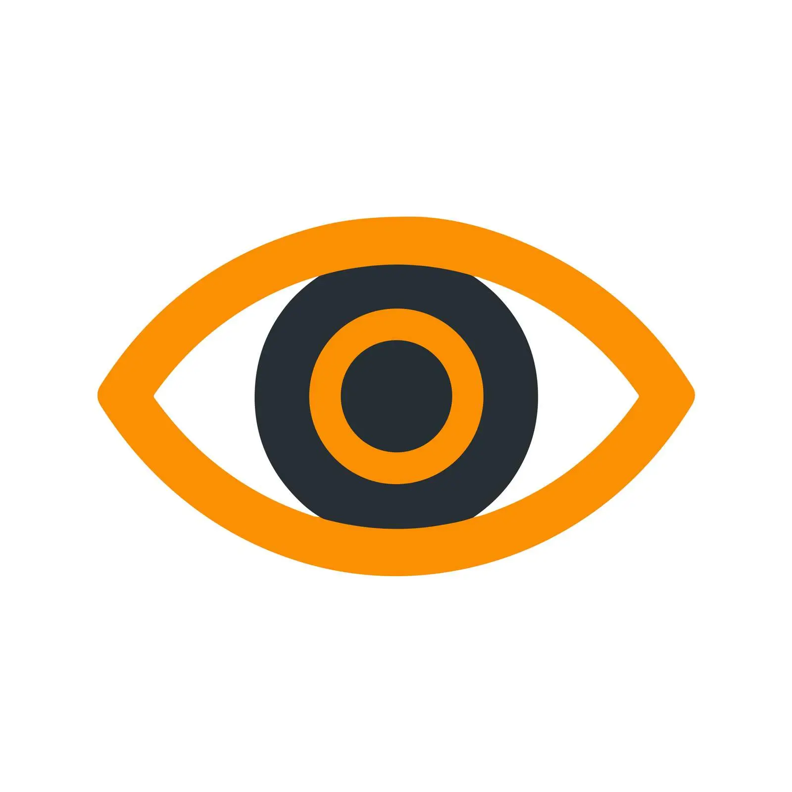 Bold Eye Icon Two-Color Palette — free download from Dotvec